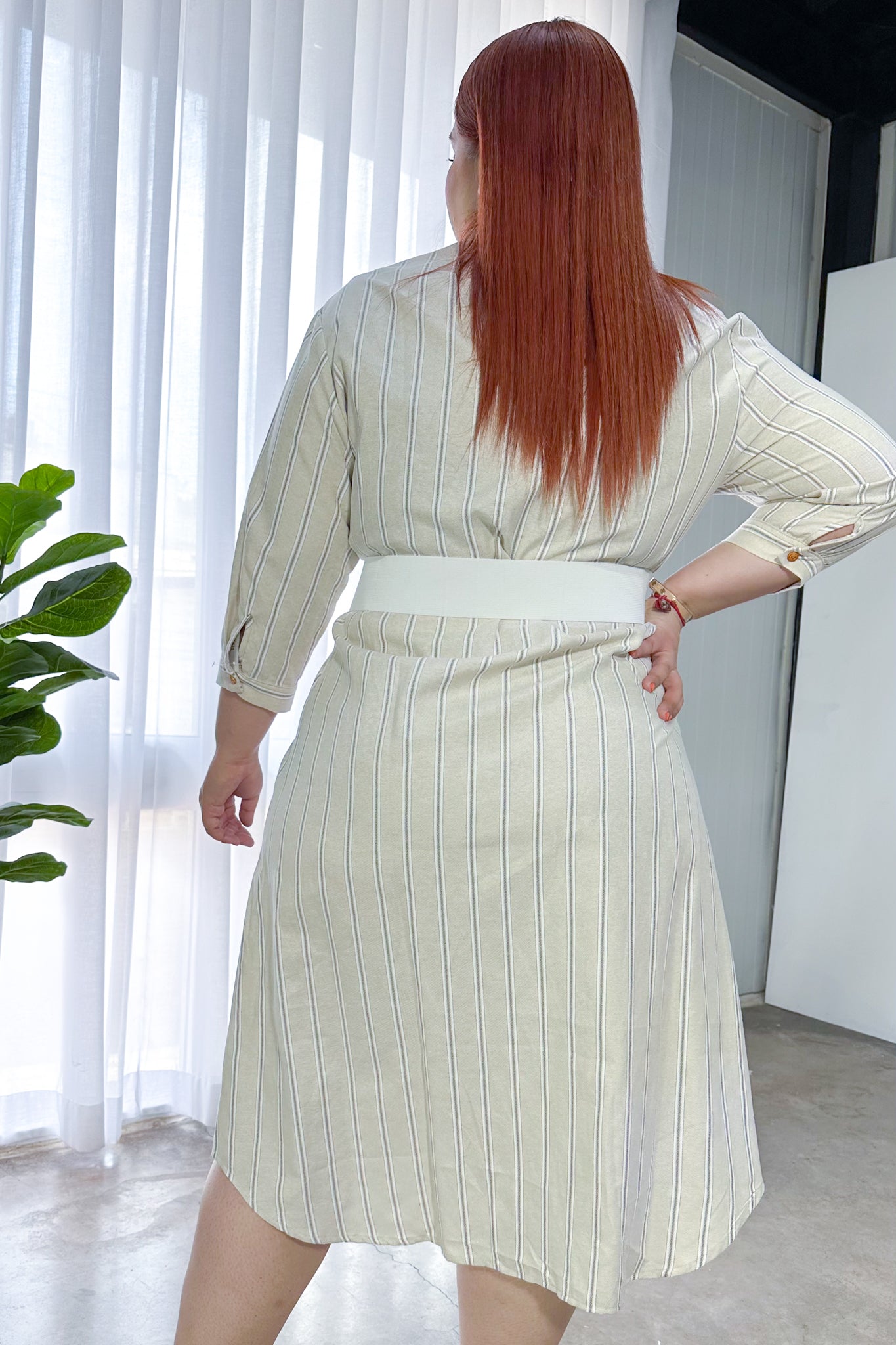 Vestido camisero rayas