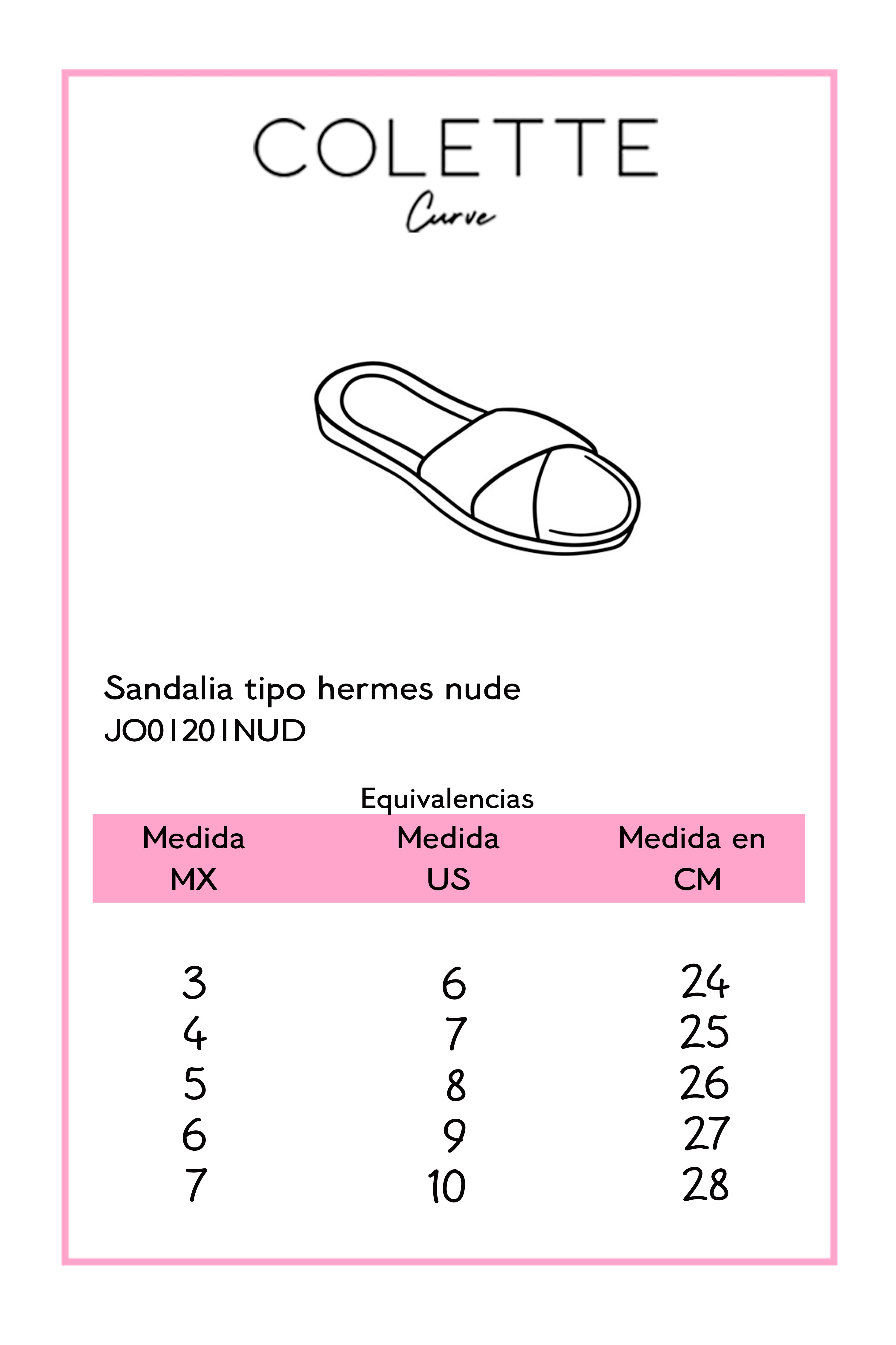 Sandalia Nude Plana Estilo H