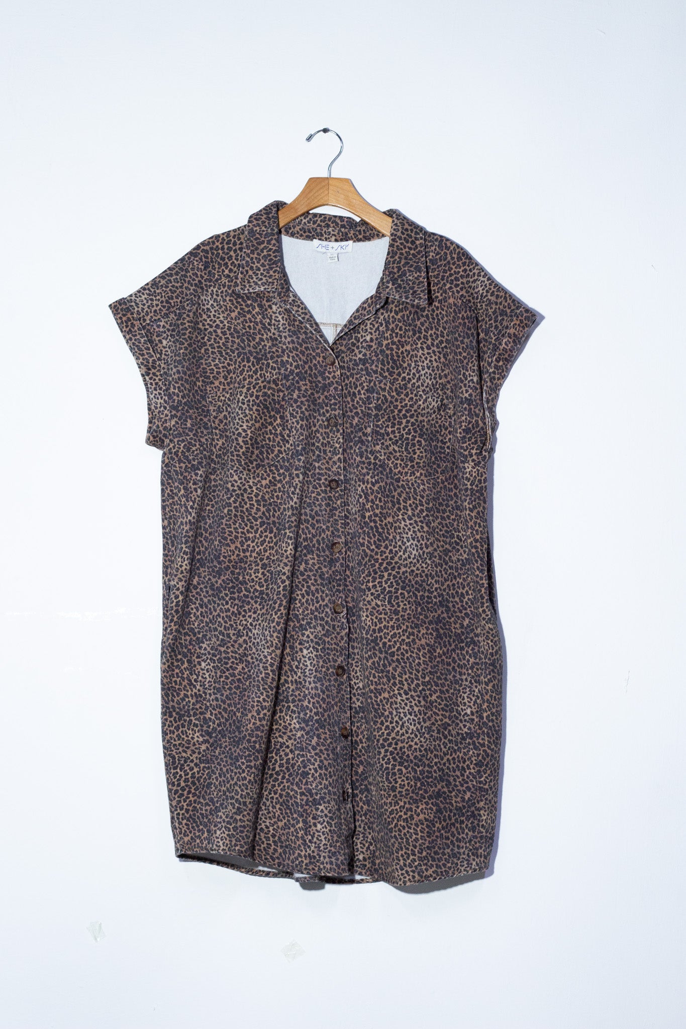 Vestido camisero animal print