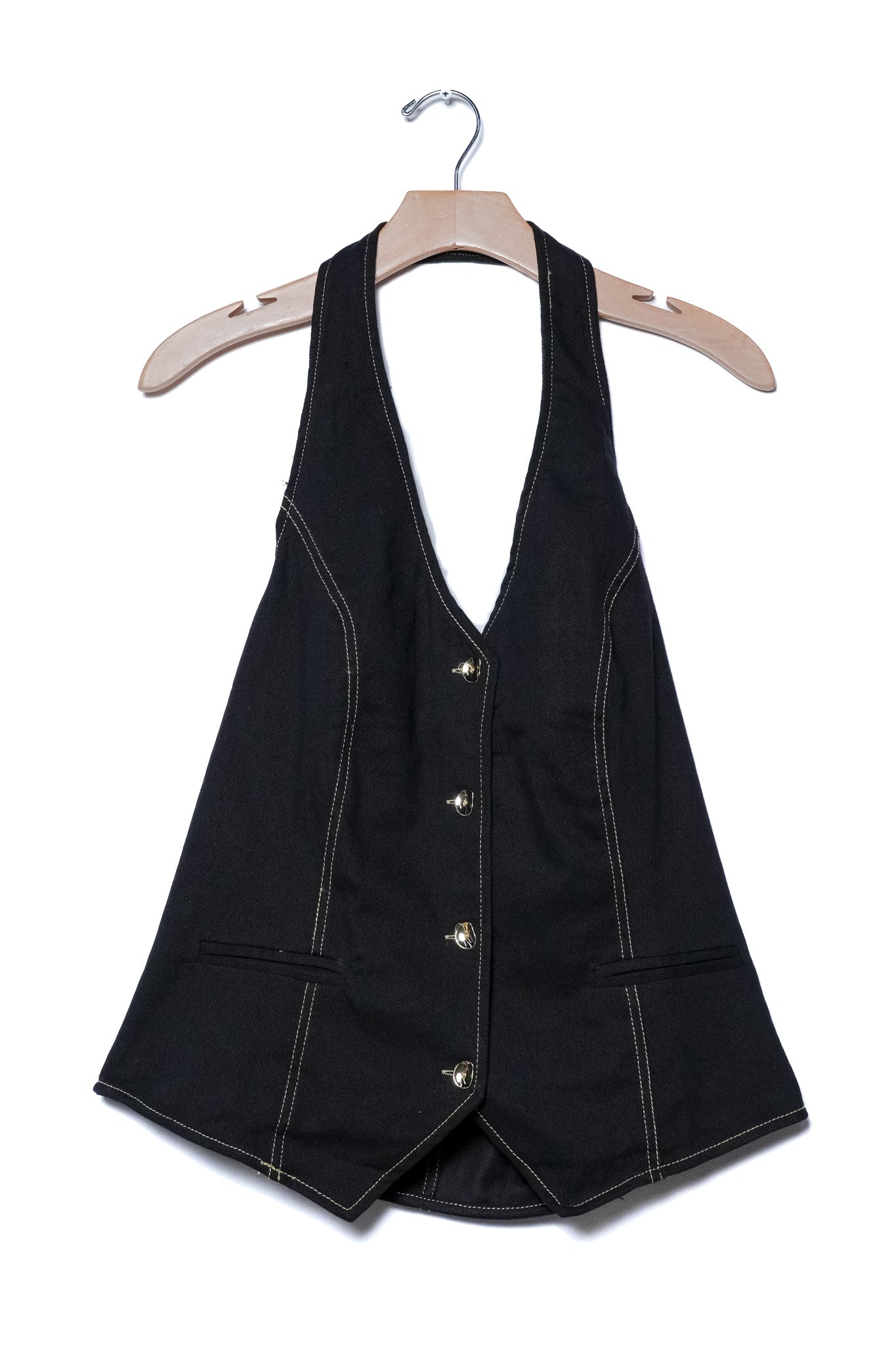 Chaleco halter denim