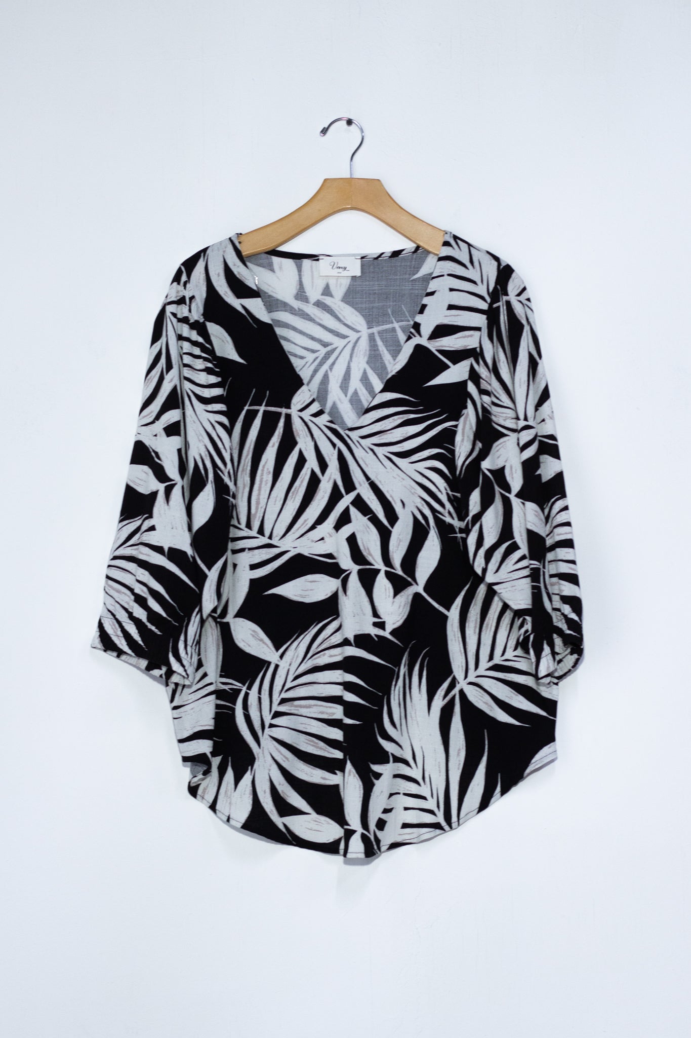 Blusa estampada black ivory