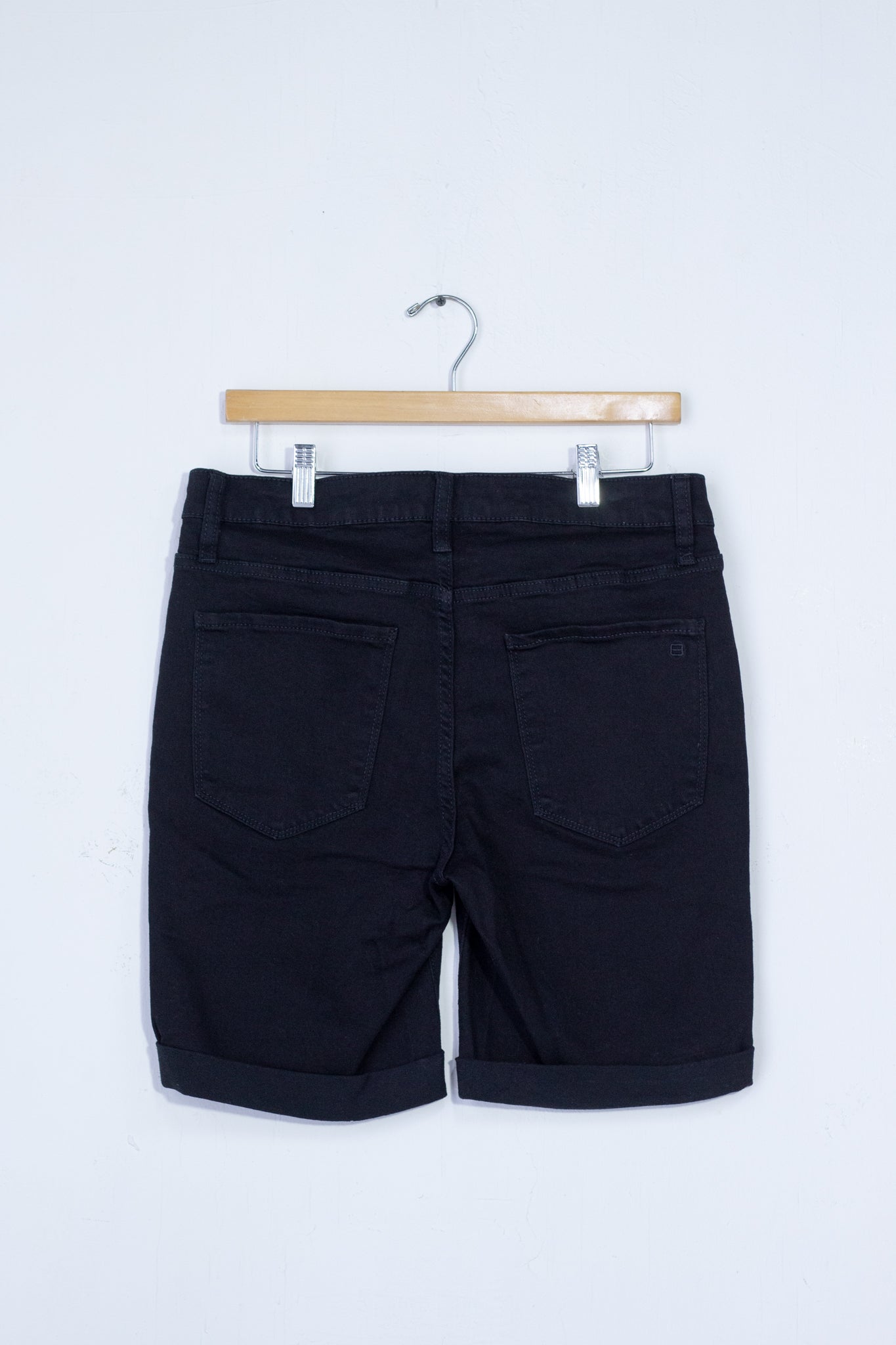 Bermudas mezclilla negro