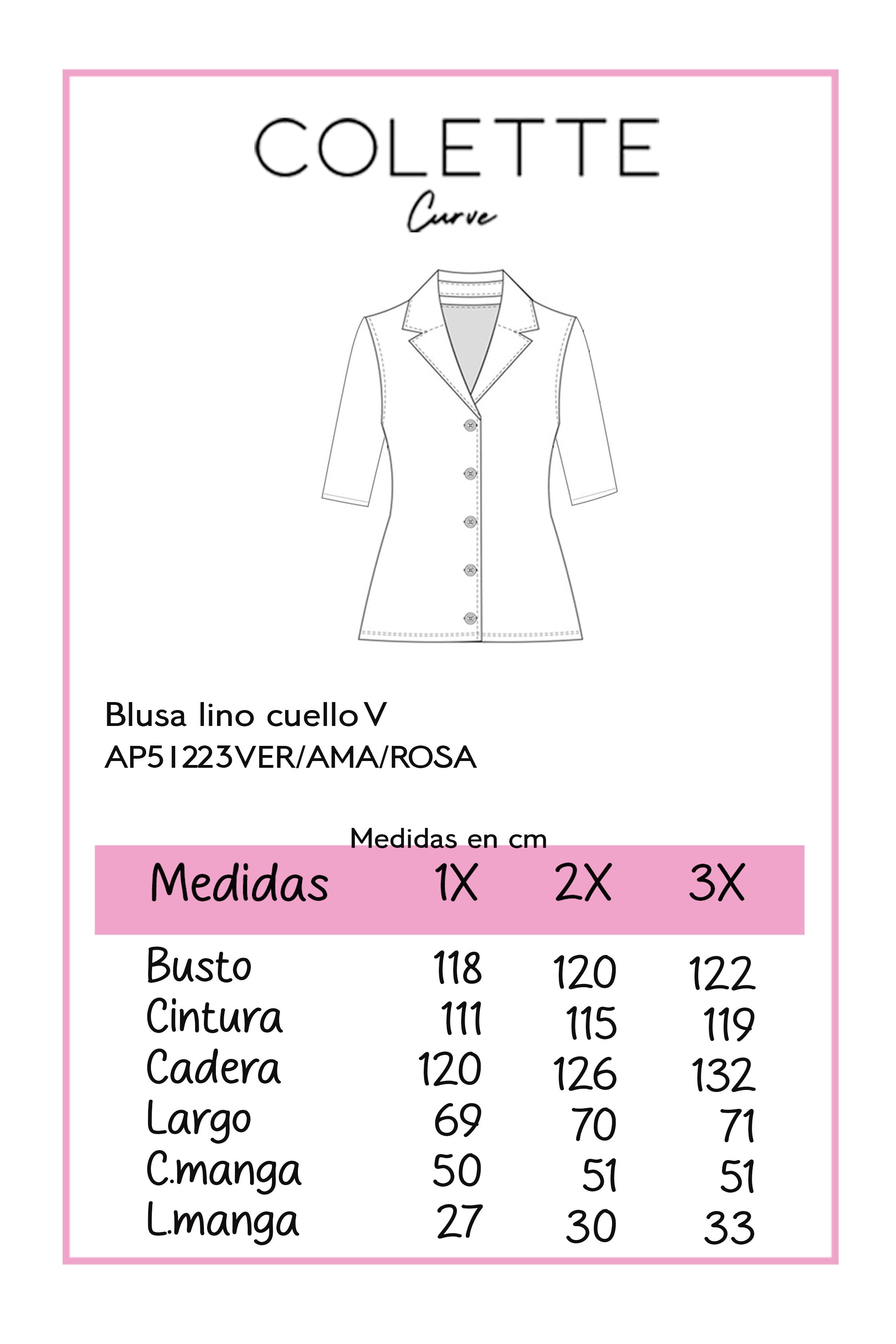 Blusa lino lisa cuello V