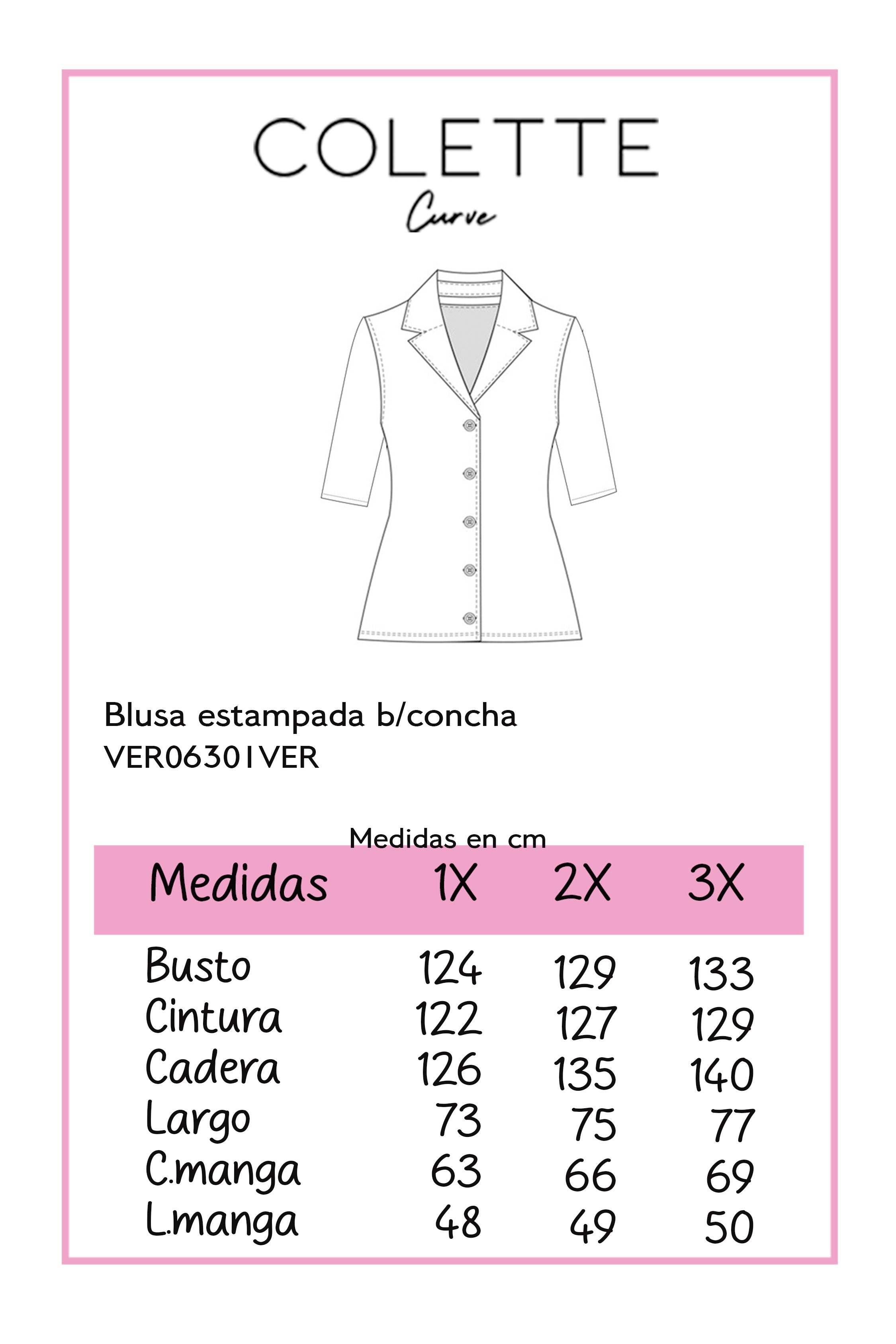 Blusa estampada b/concha