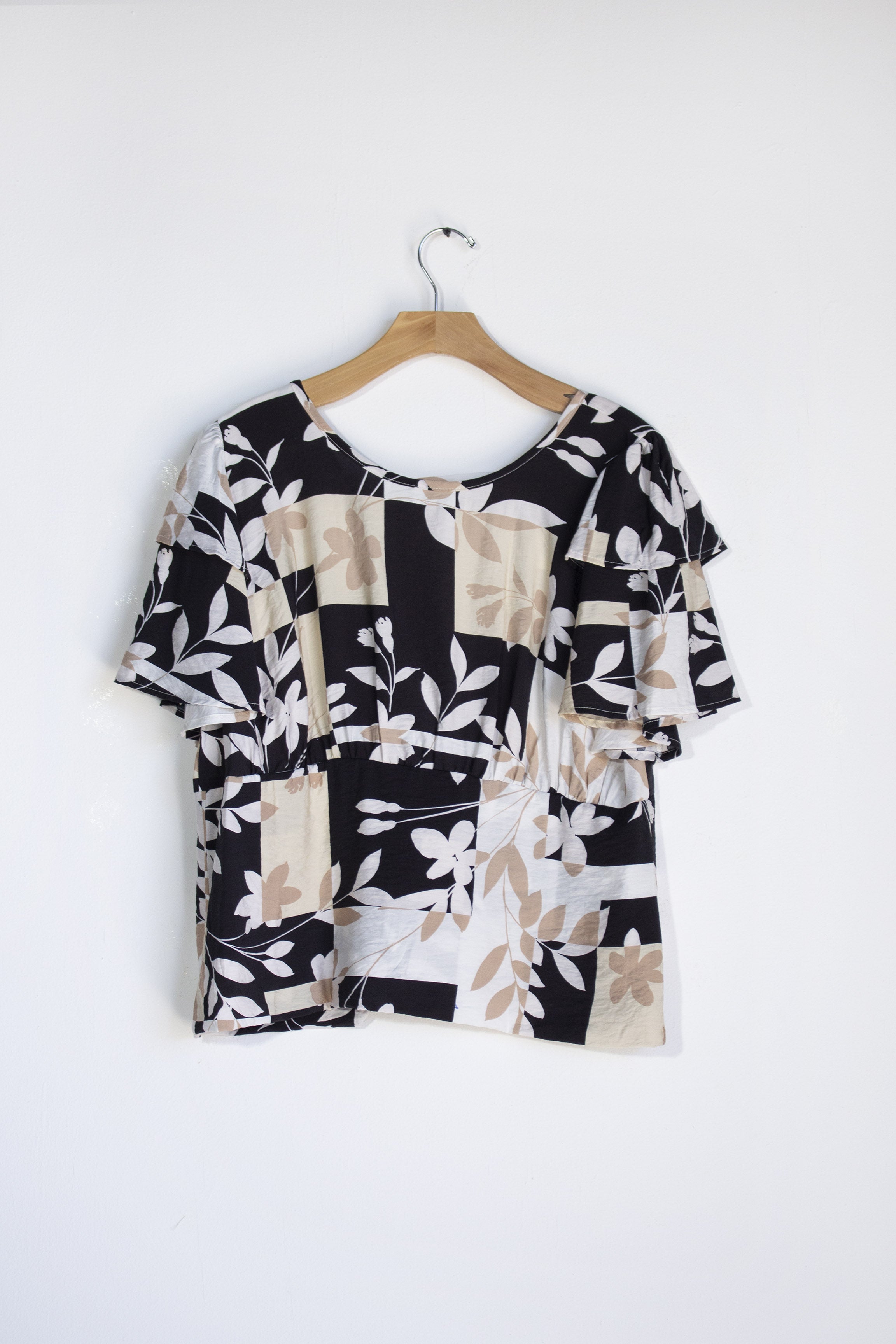 Blusa Estampada Escote Espalda
