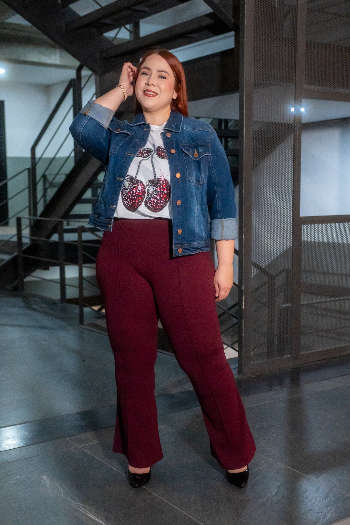 Chamarra denim c/bolsas osc