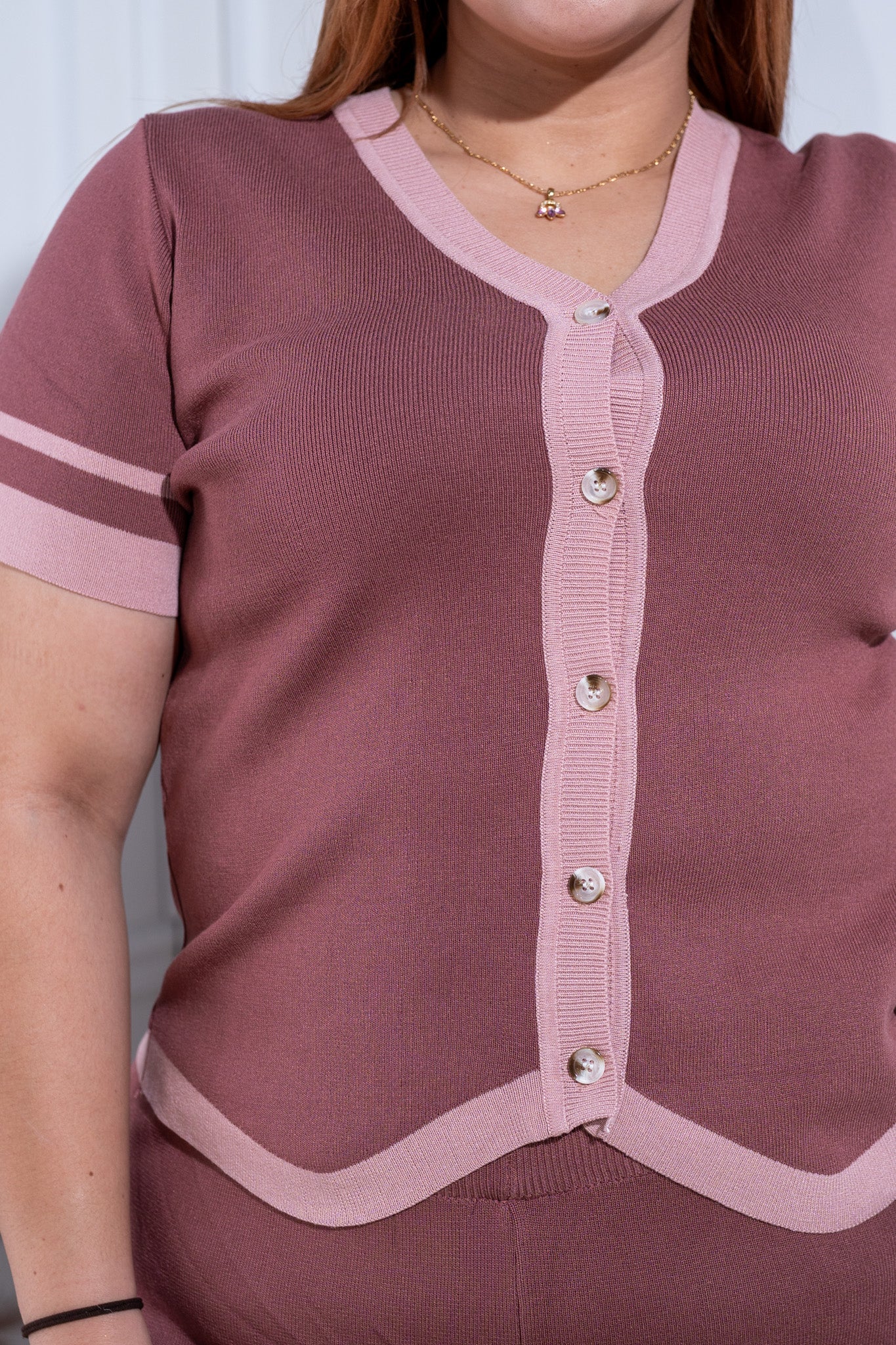 Set pantalon punto rosa