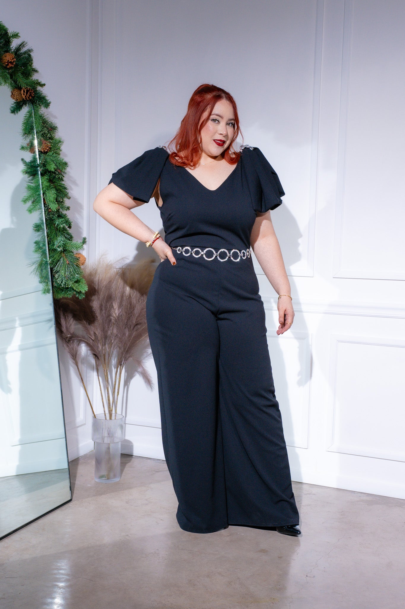 Palazo liso con aplicación neg