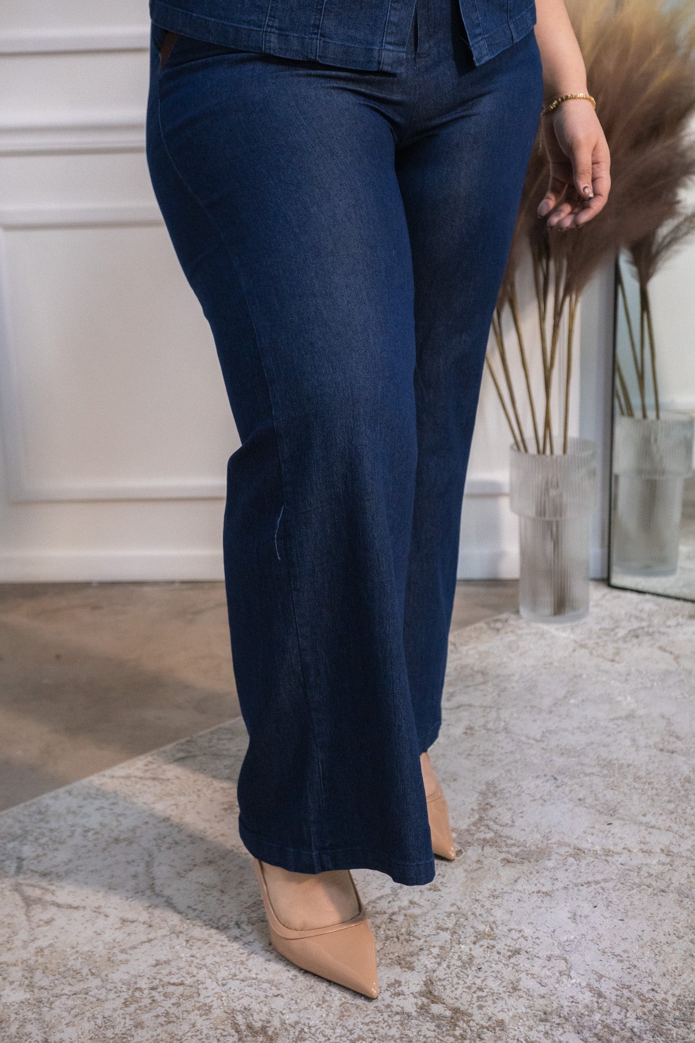 Set pantalon camisa con bolsas cafe