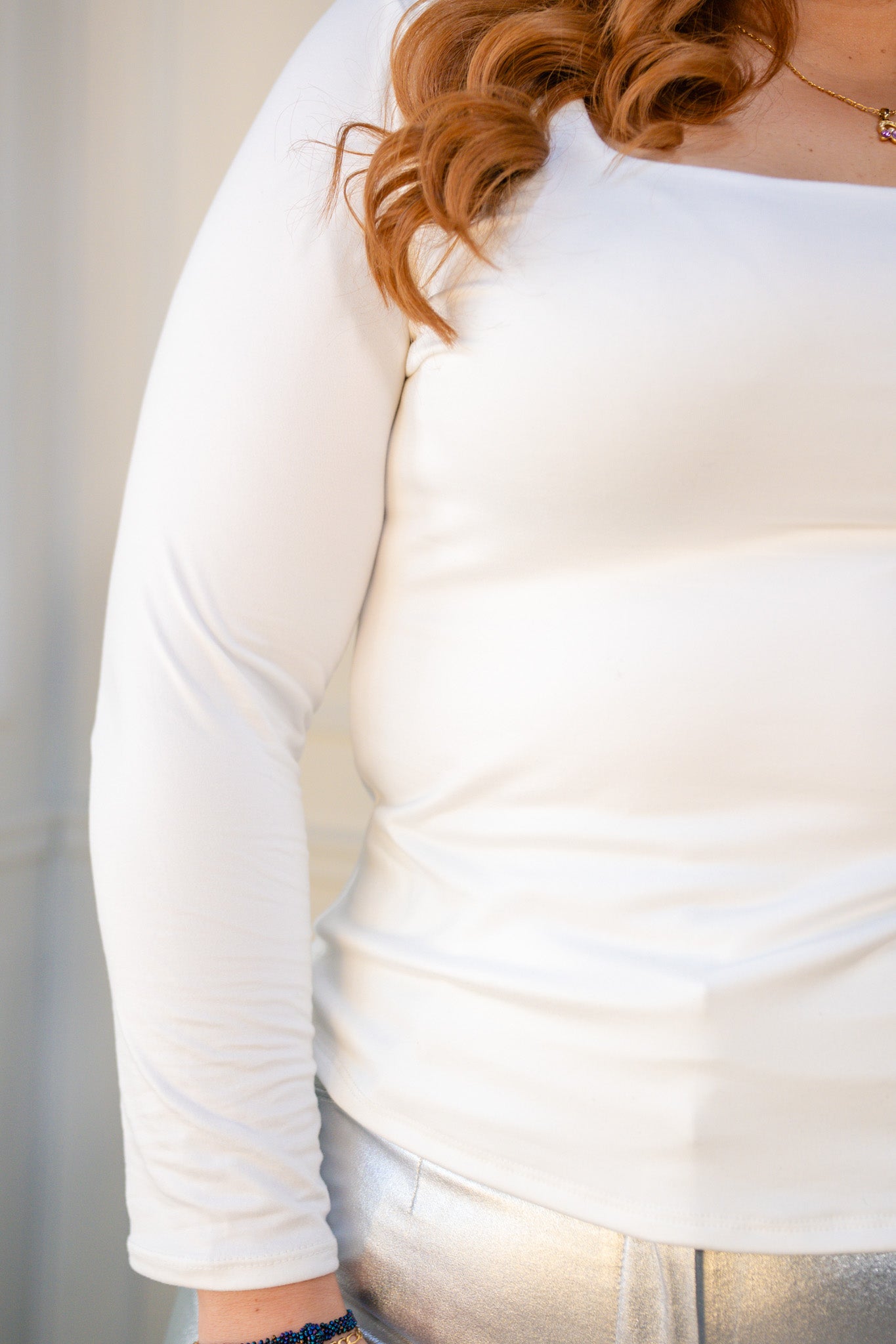 Blusa basica manga larga lisa