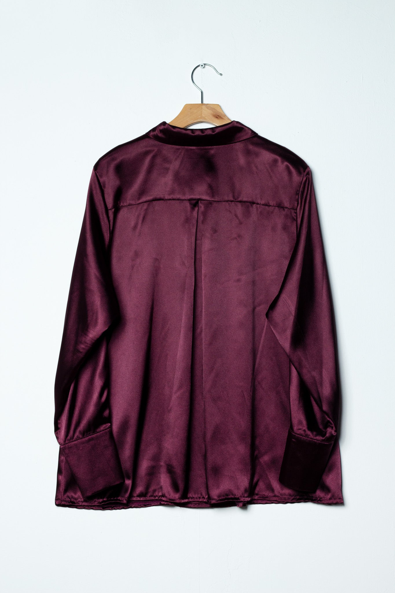 Camisa satin lisa tinta