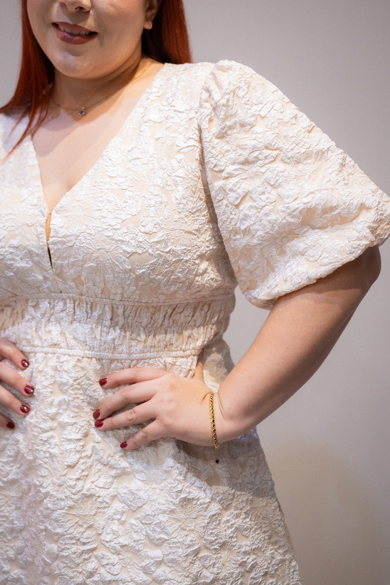 Vestido textura romantico bei