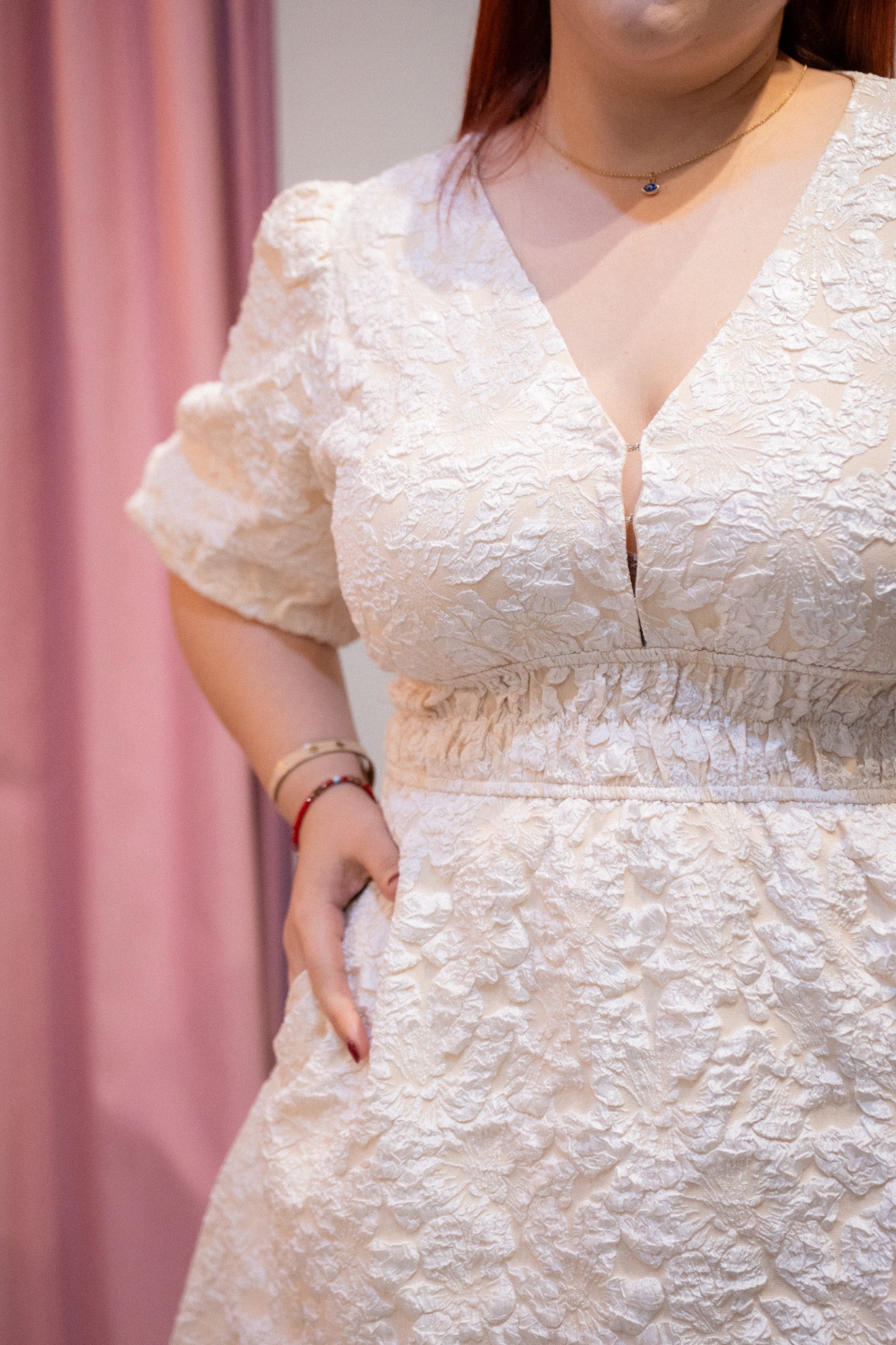 Vestido textura romantico bei