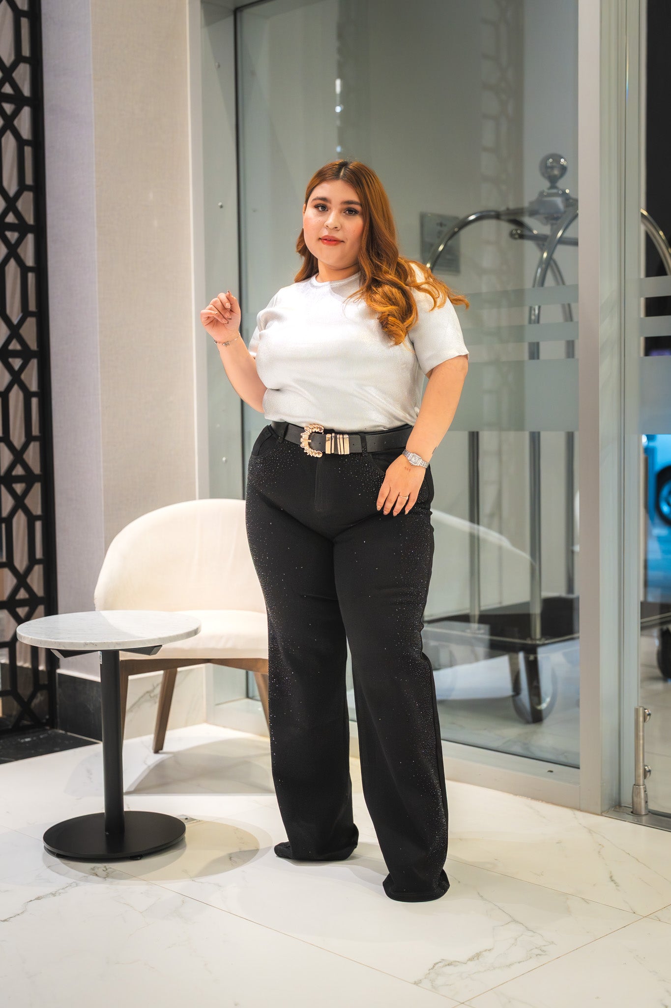 Blusa canalada metalica plata