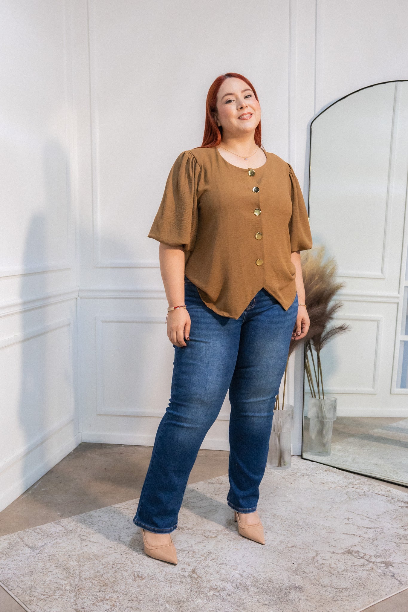 Jeans cropped recto liso osc