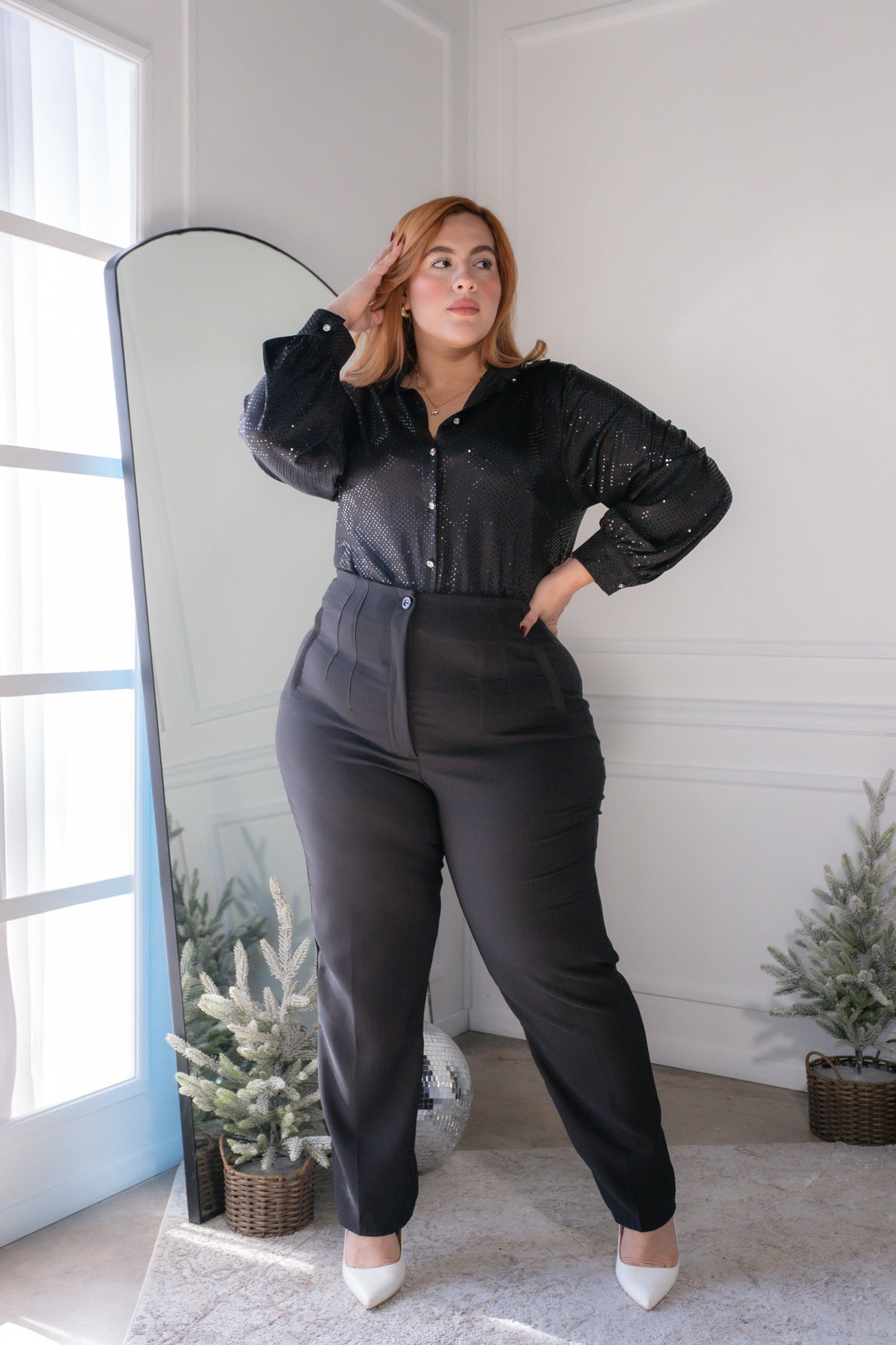 Camisa lentejuela neg