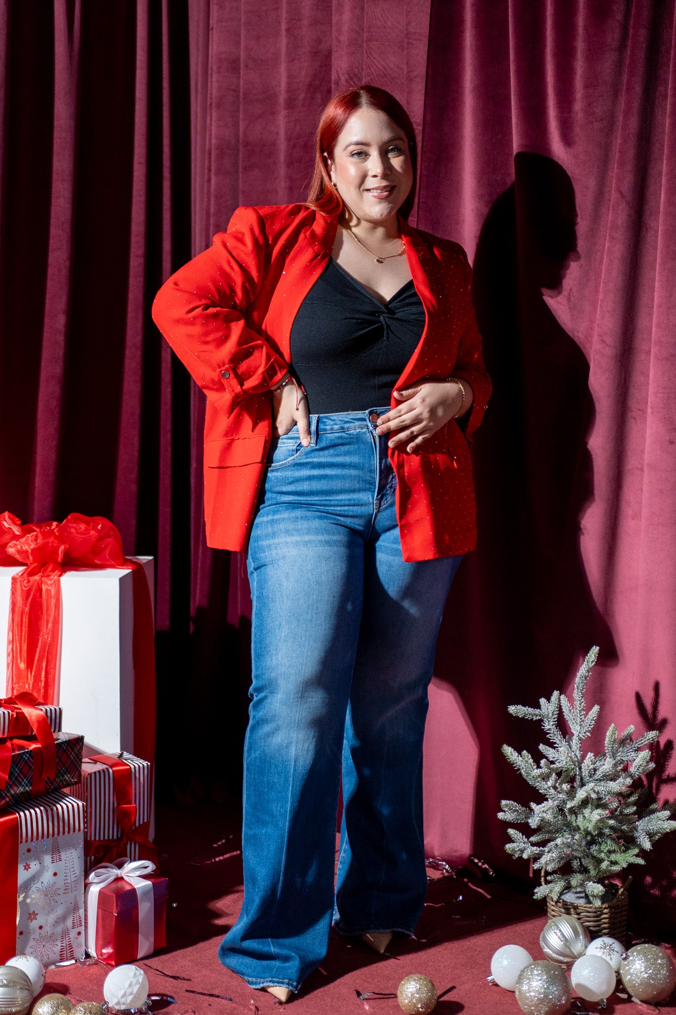 jeans campana deslavado osc