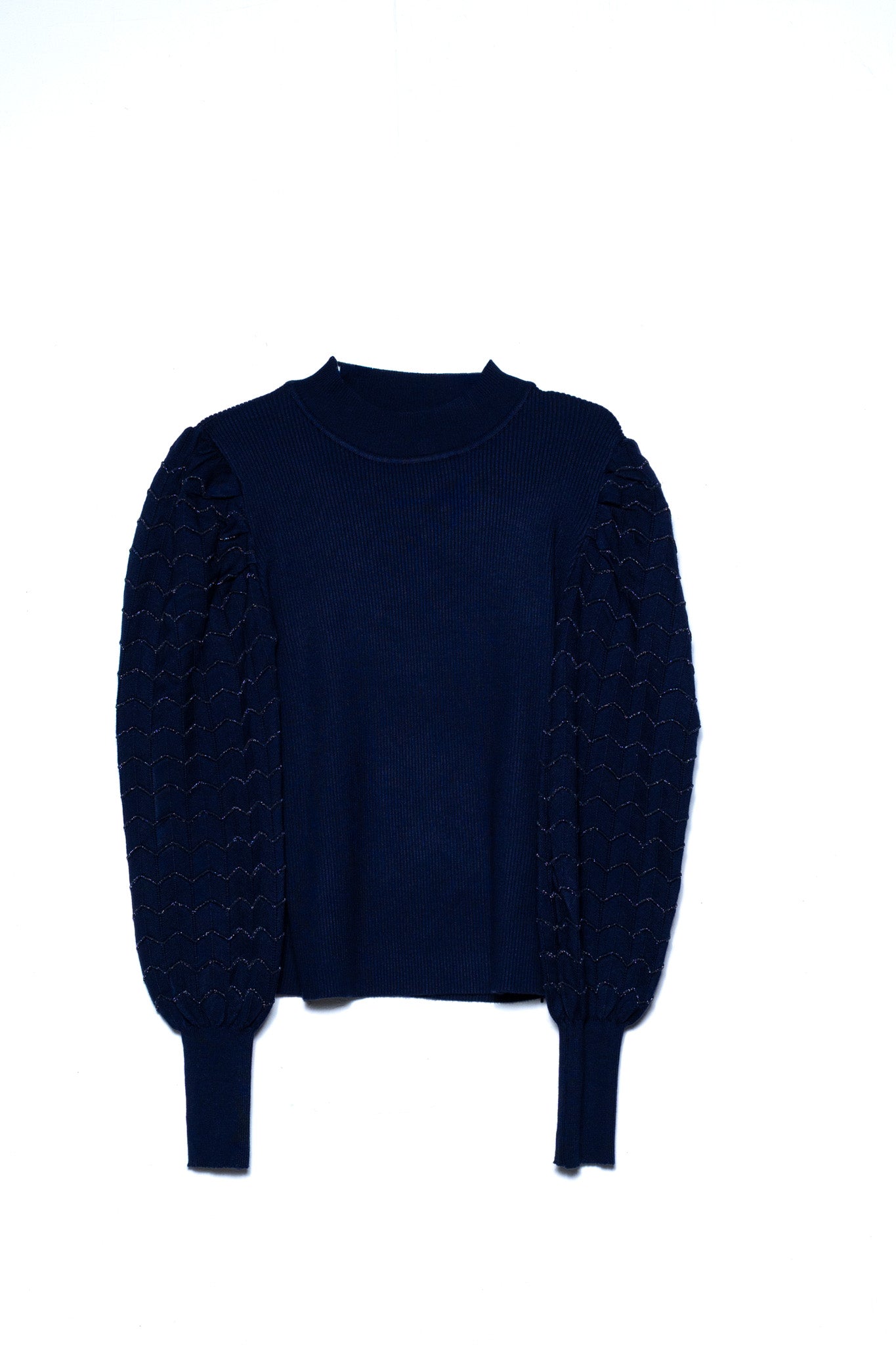 Suéter abullonado azul