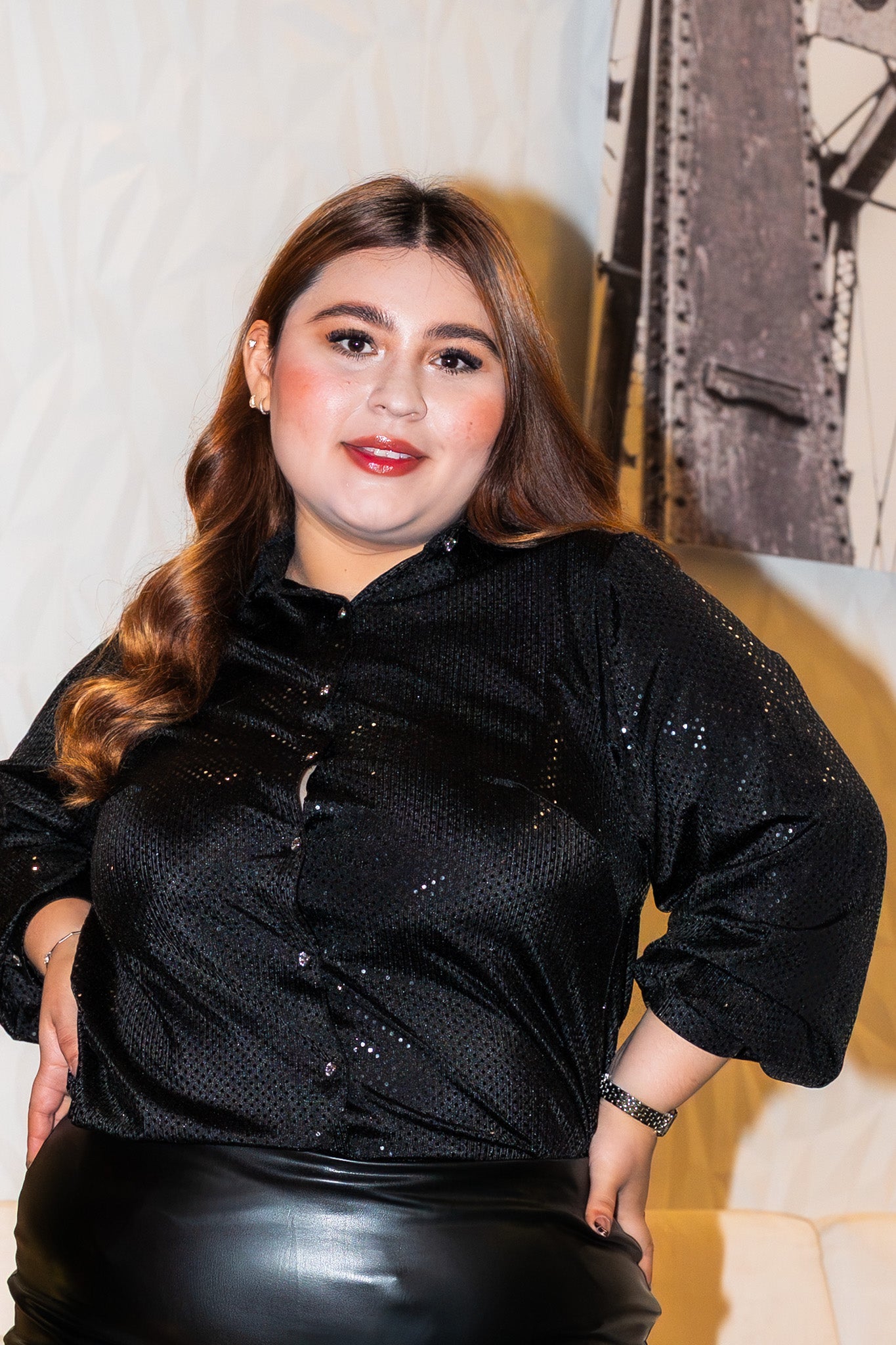 Camisa lentejuela neg