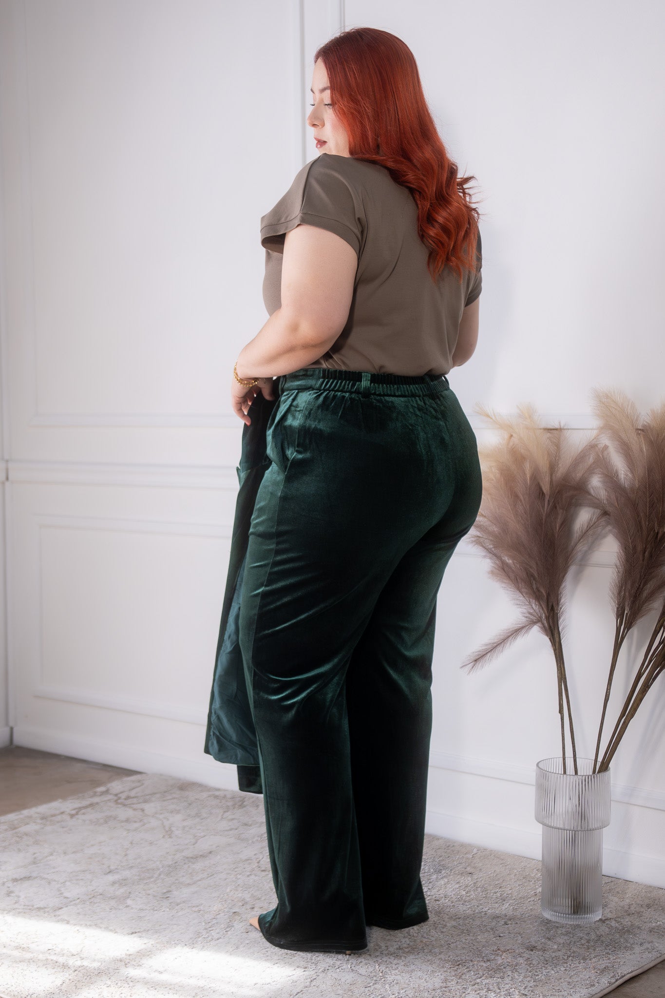 Set pantalon gamuza verde