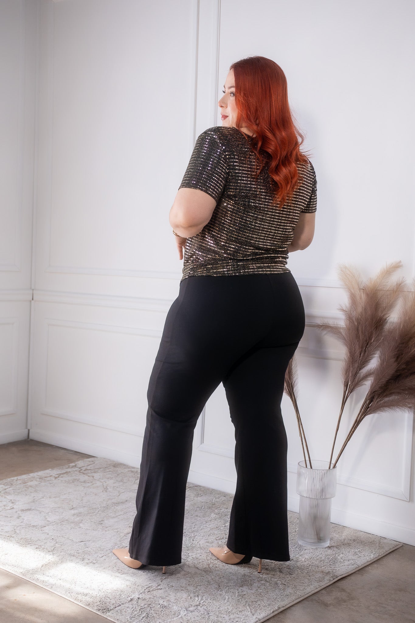 Blusa lentejuela dorada