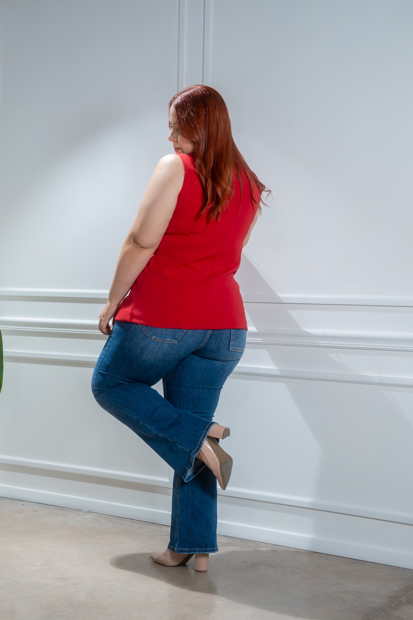 Jeans campana liso cla