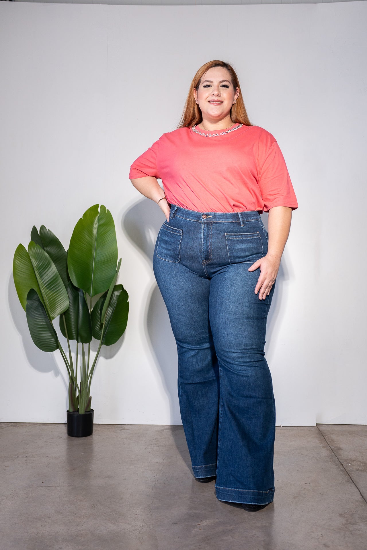 Jeans Campana Bolsa Frontal