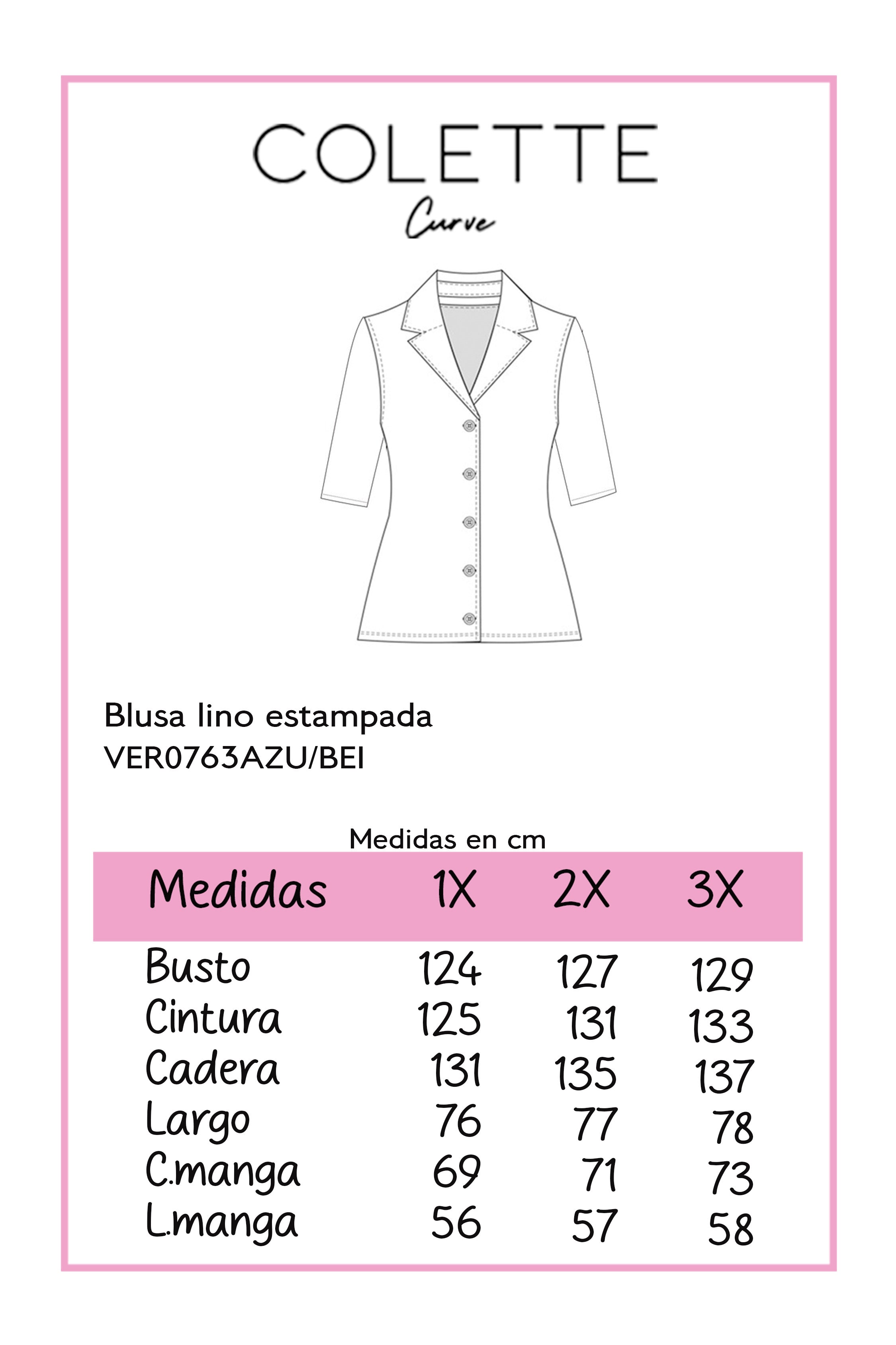 Blusa lino estampada