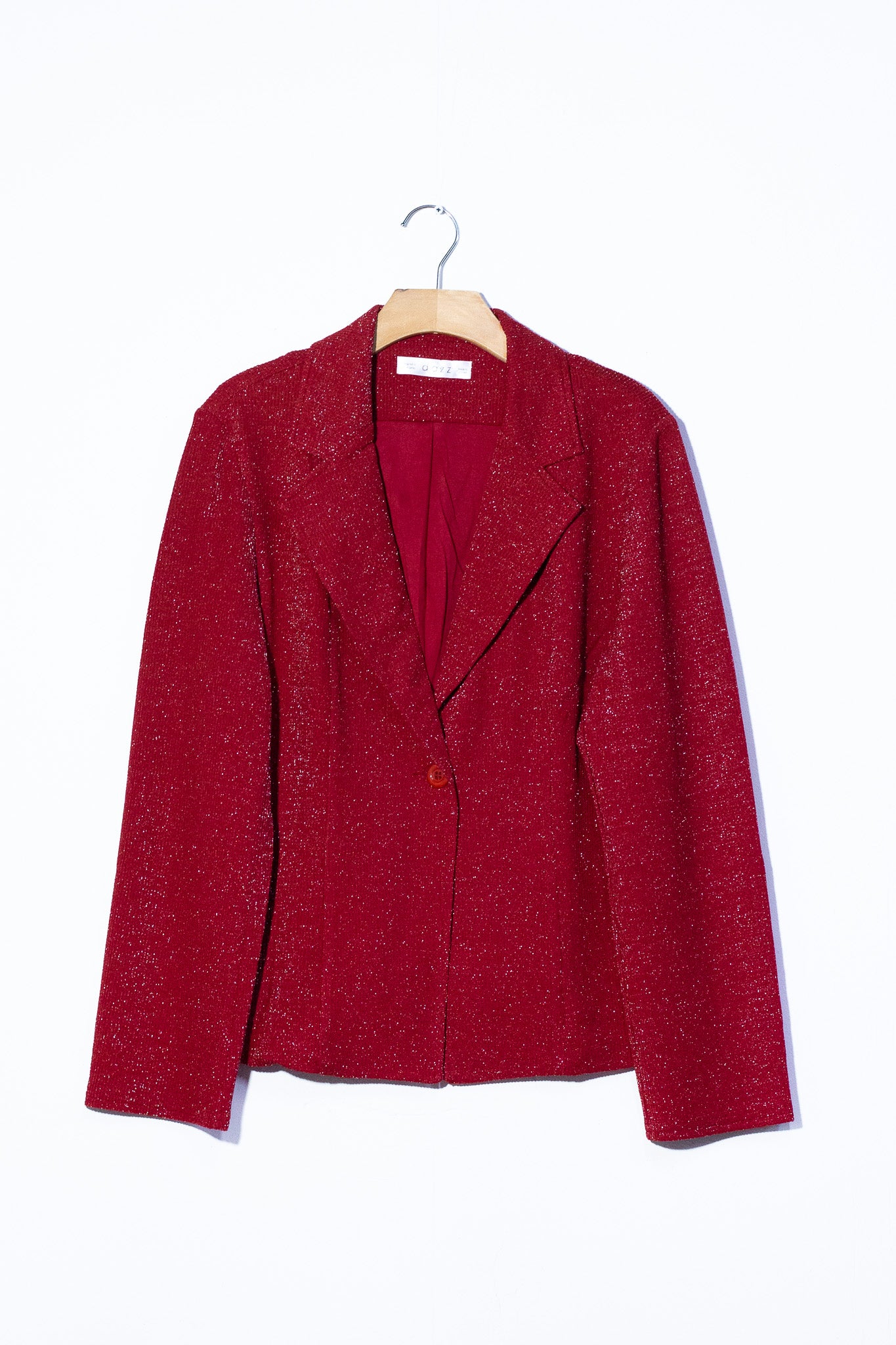 Set pantalon acanalado brillos rojo