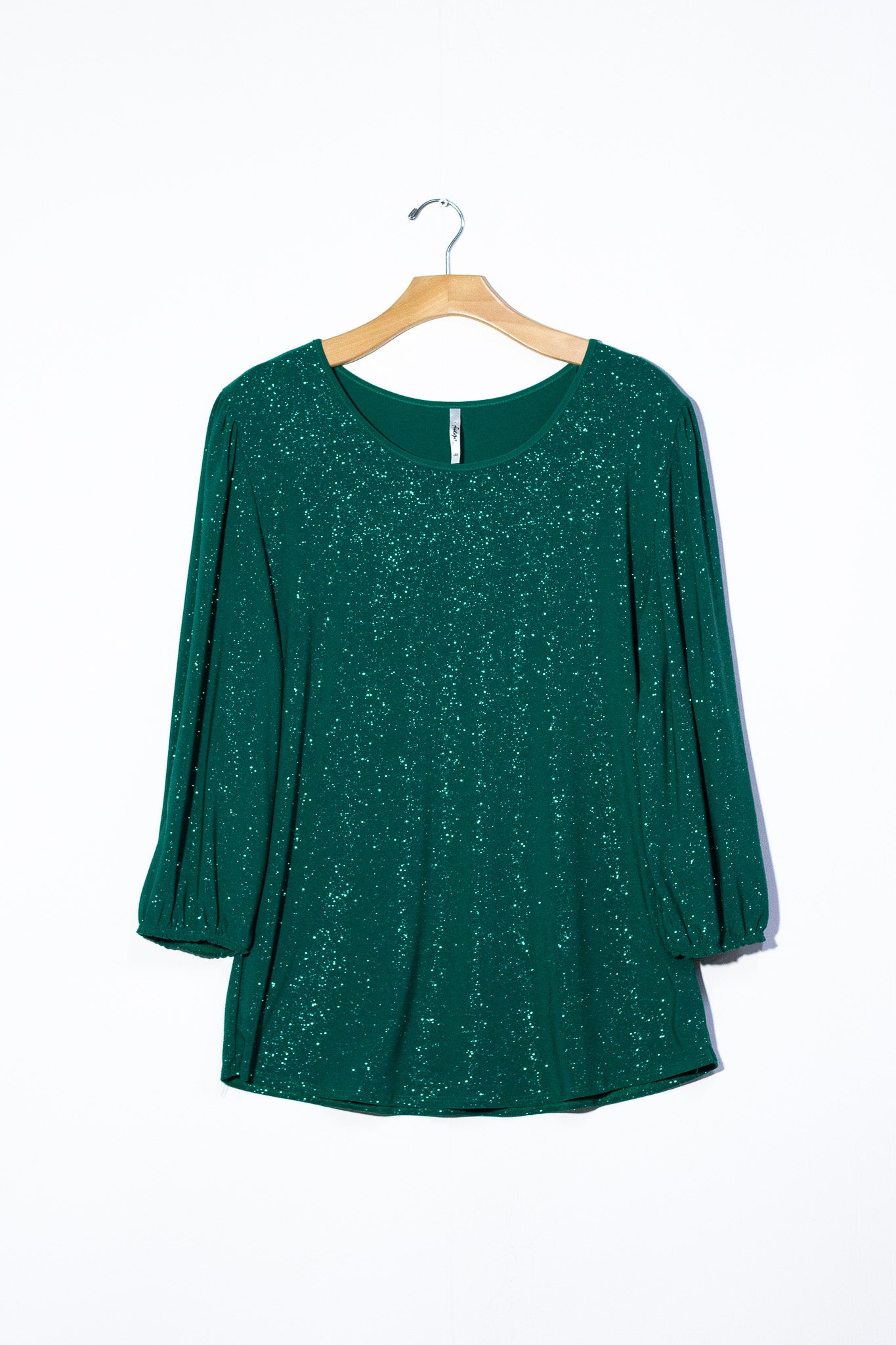 Blusa m/larga glitter verde