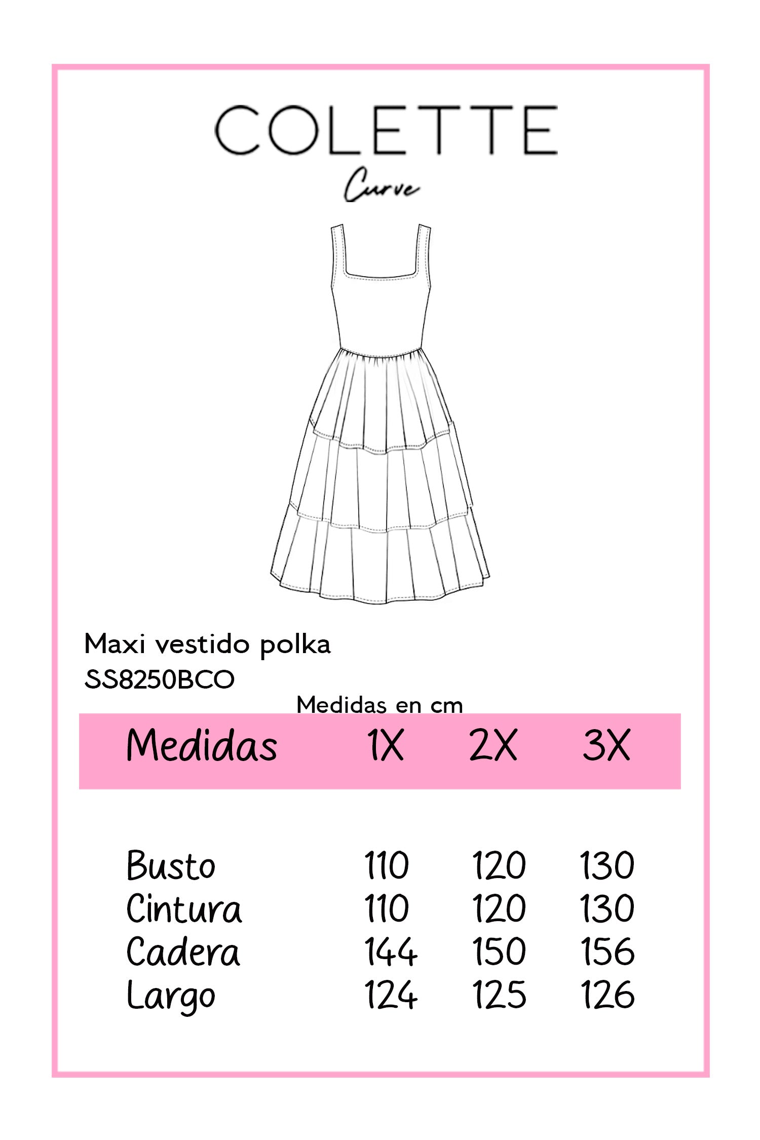 Maxi vestido polka blanco