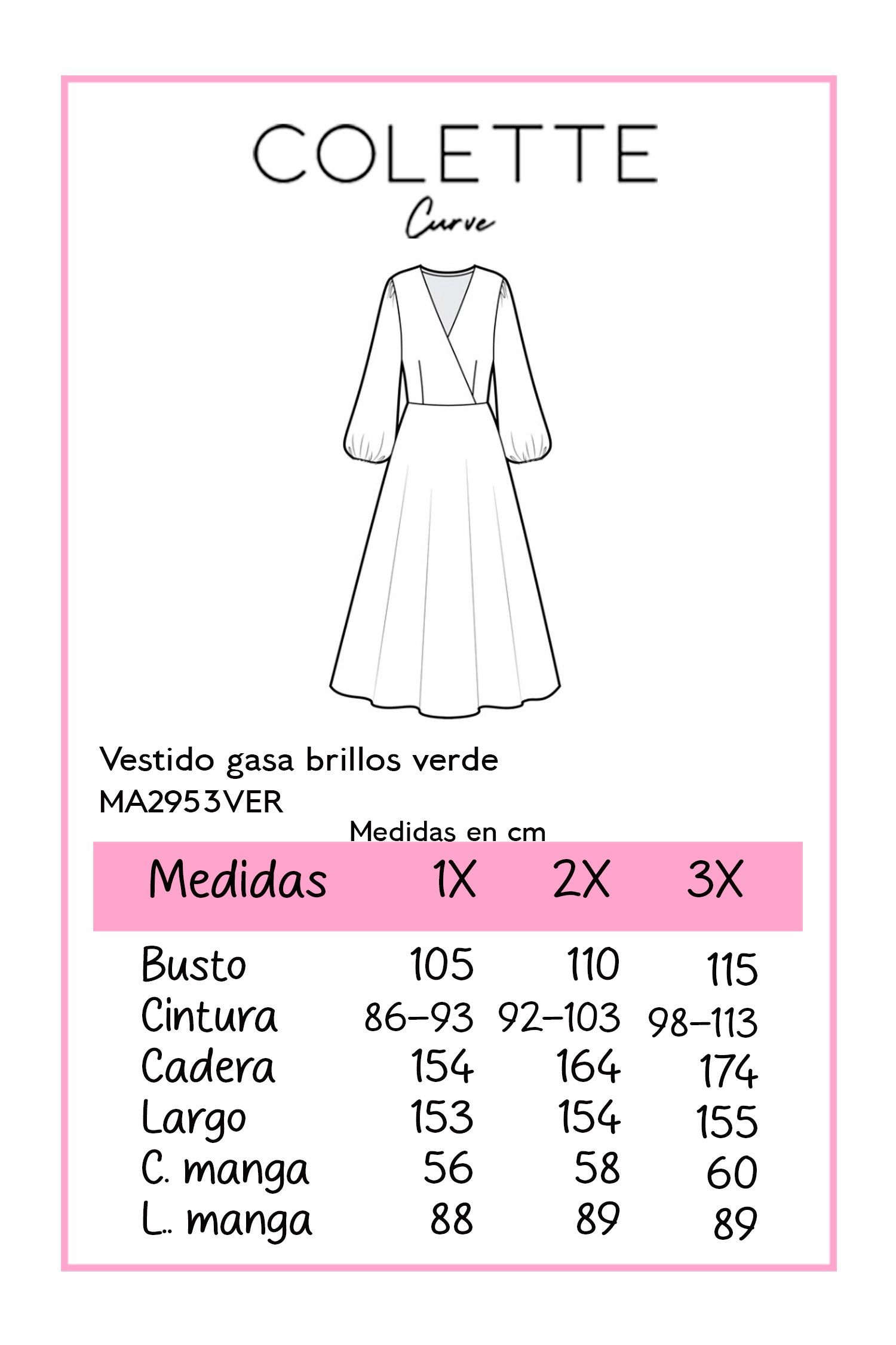 Vestido gasa brillos verde