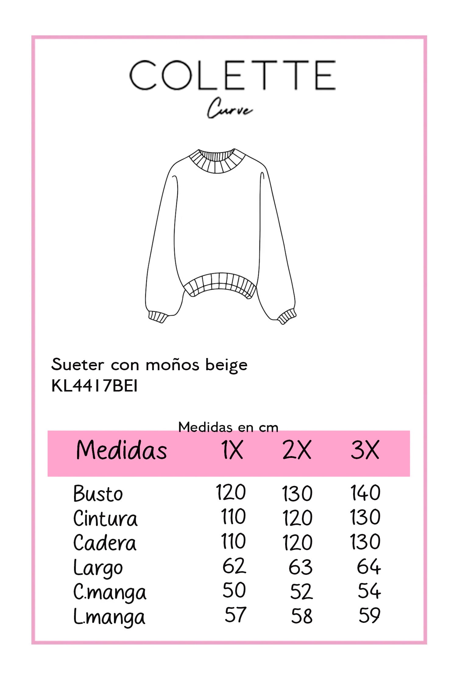 Suéter con moño beige