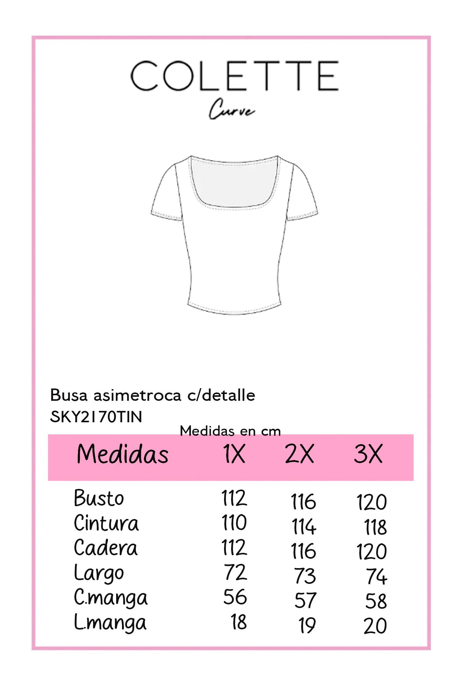 Blusa asimetrica c/detalle tinta