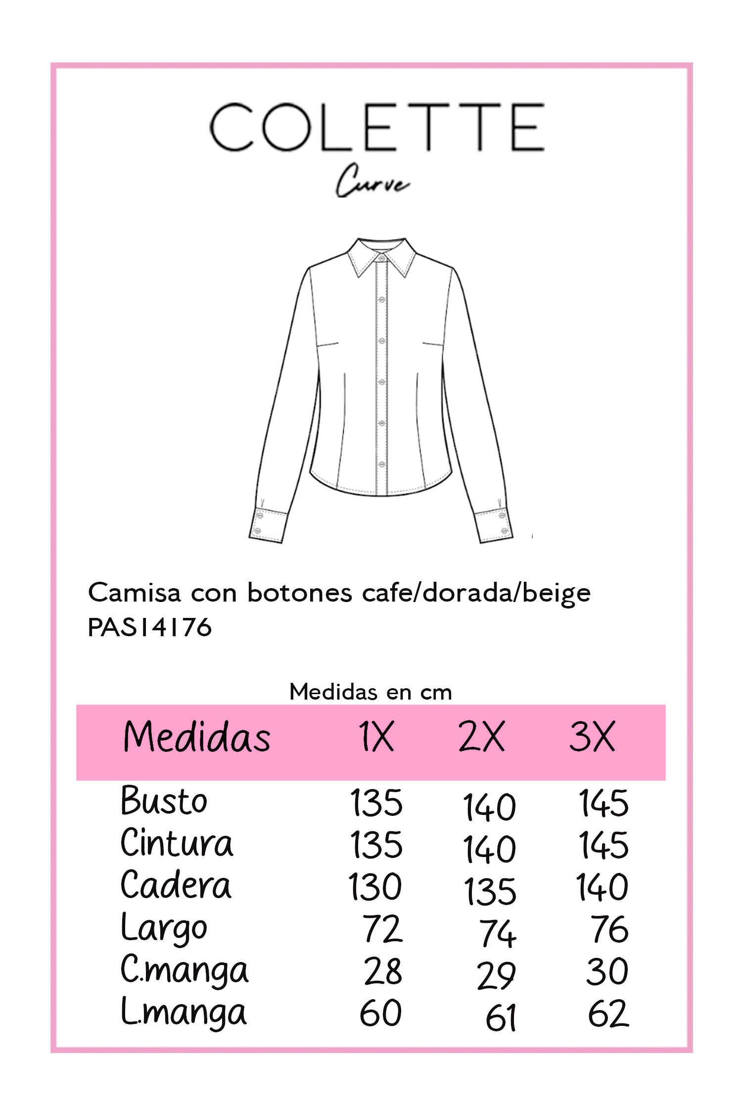 Camisa con botones dorada