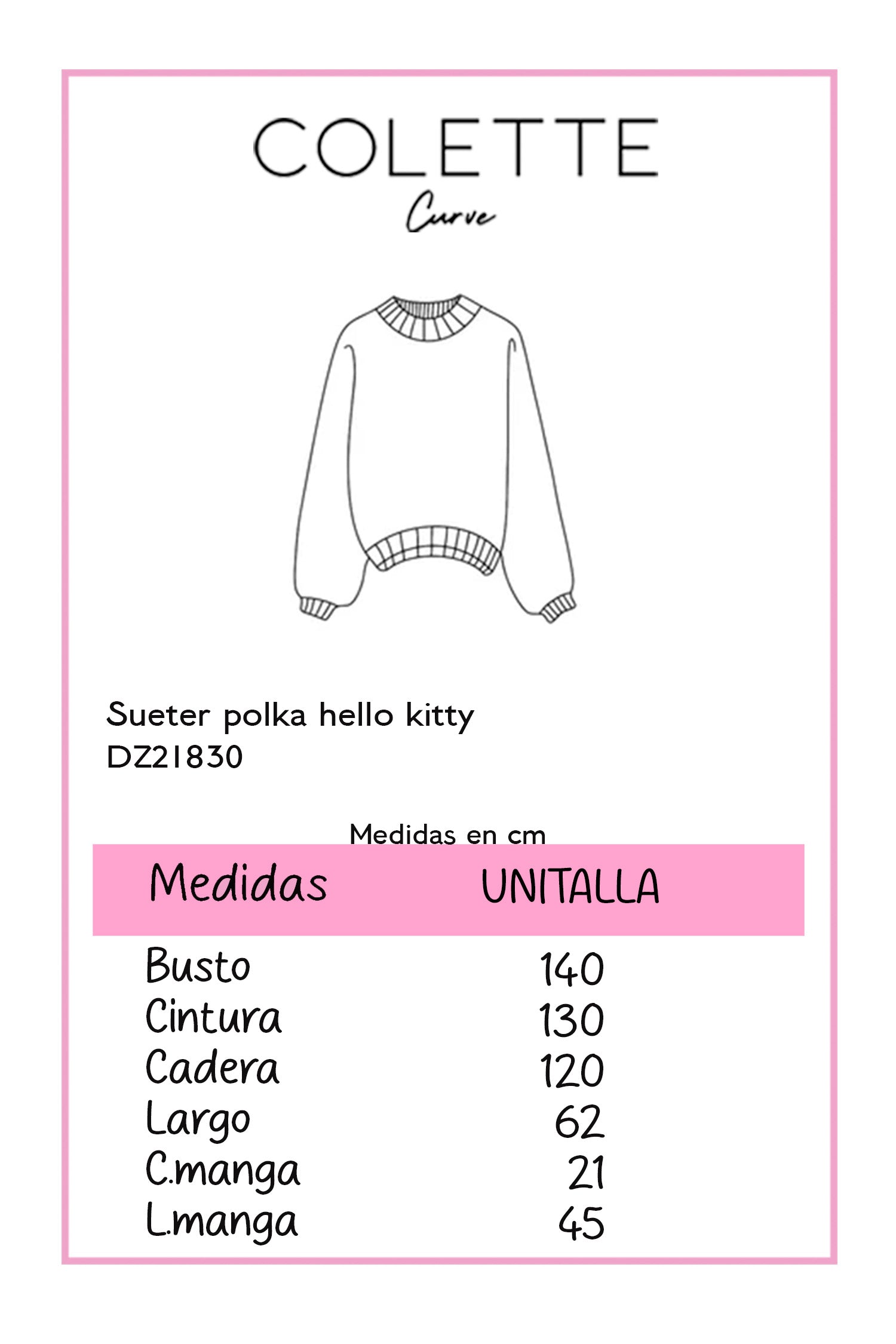 Sueter polka hello kitty gris