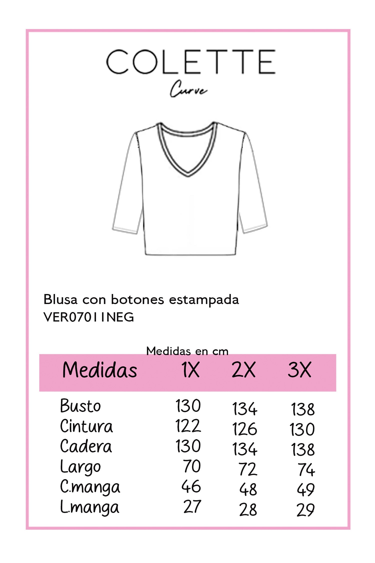 Blusa con botones estampada