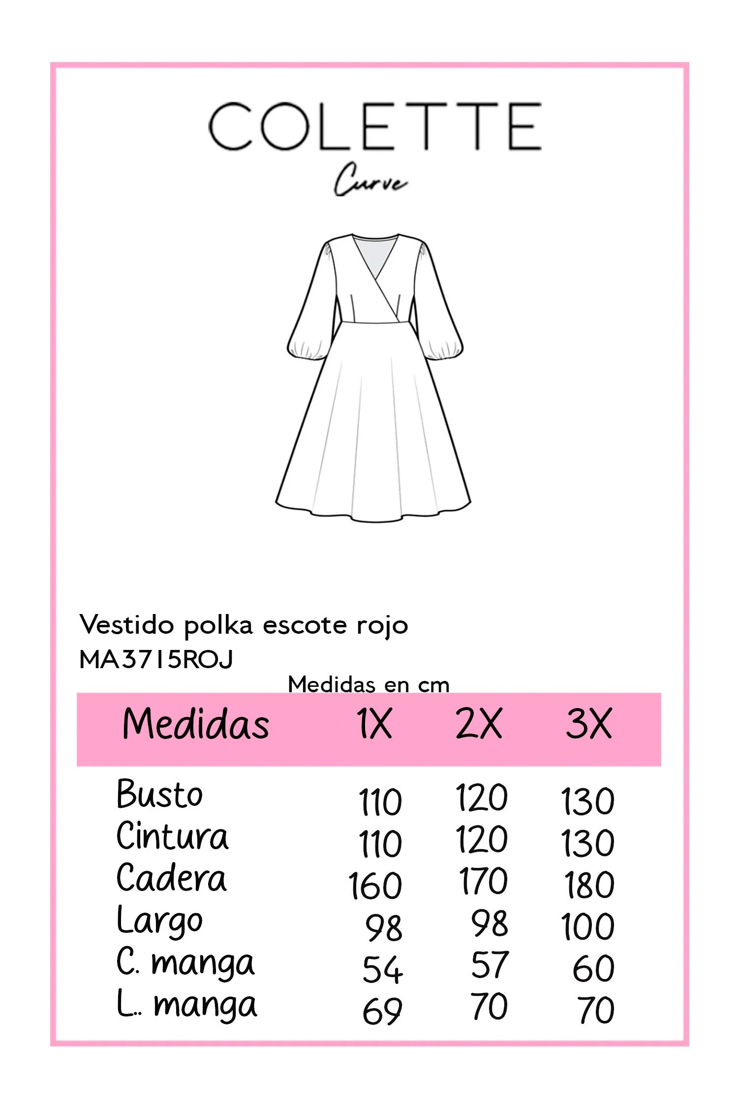 vestido escote polka