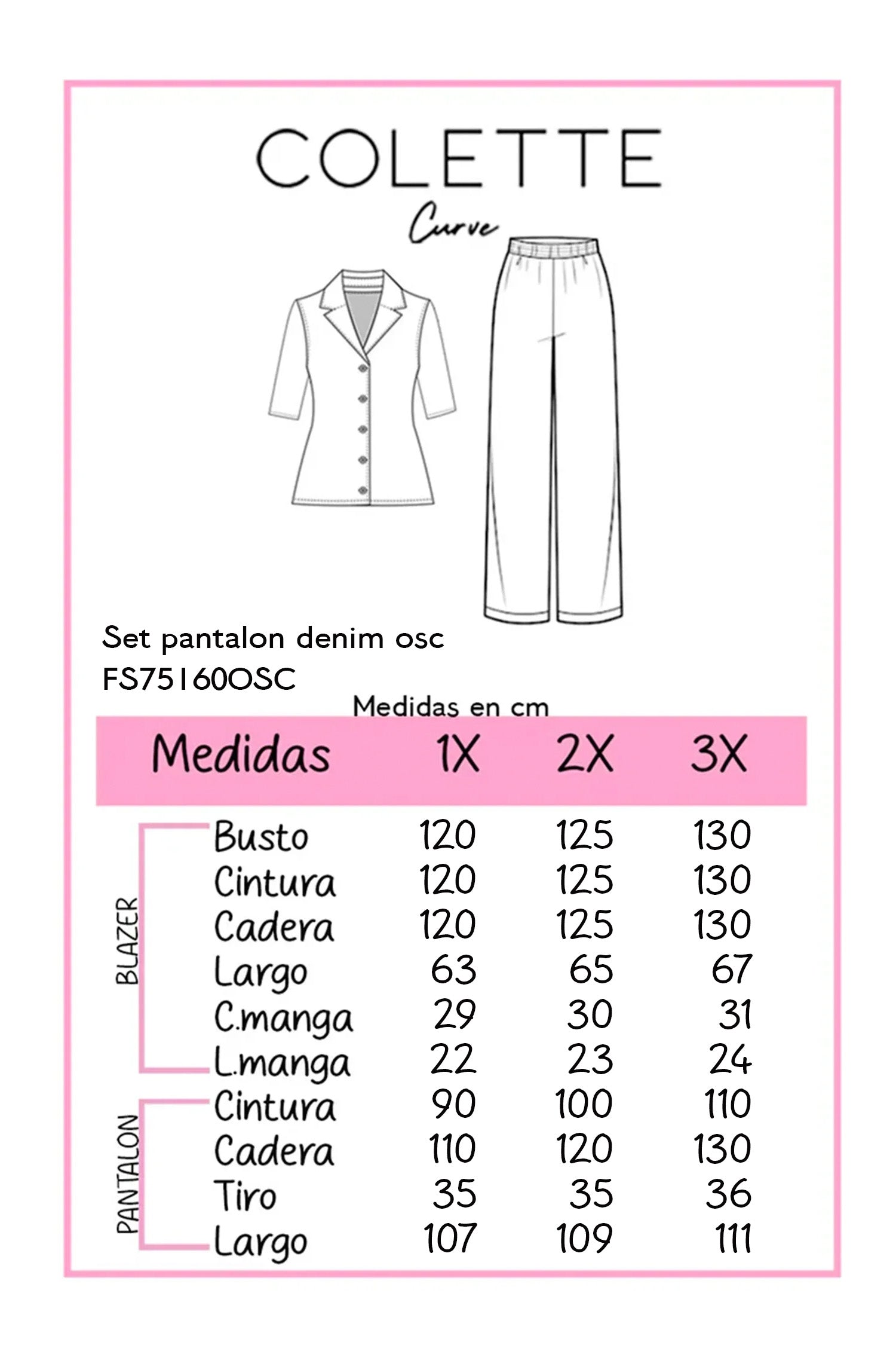 Set pantalon denim osc