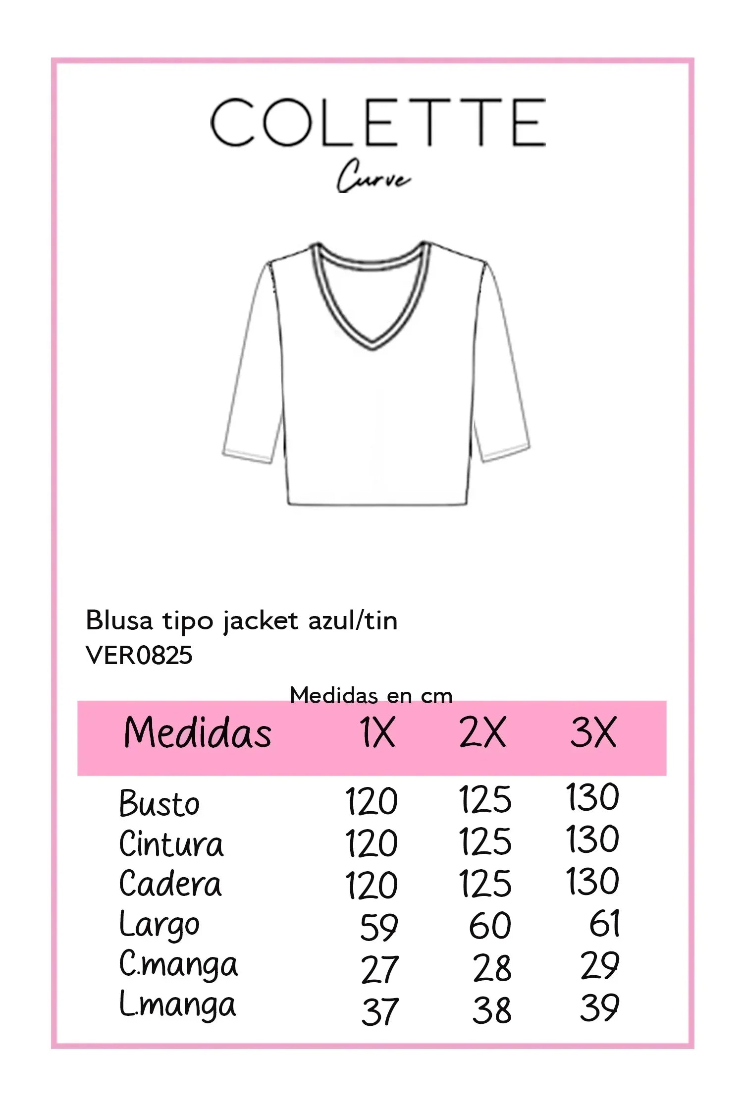 Blusa tipo jacket tinta