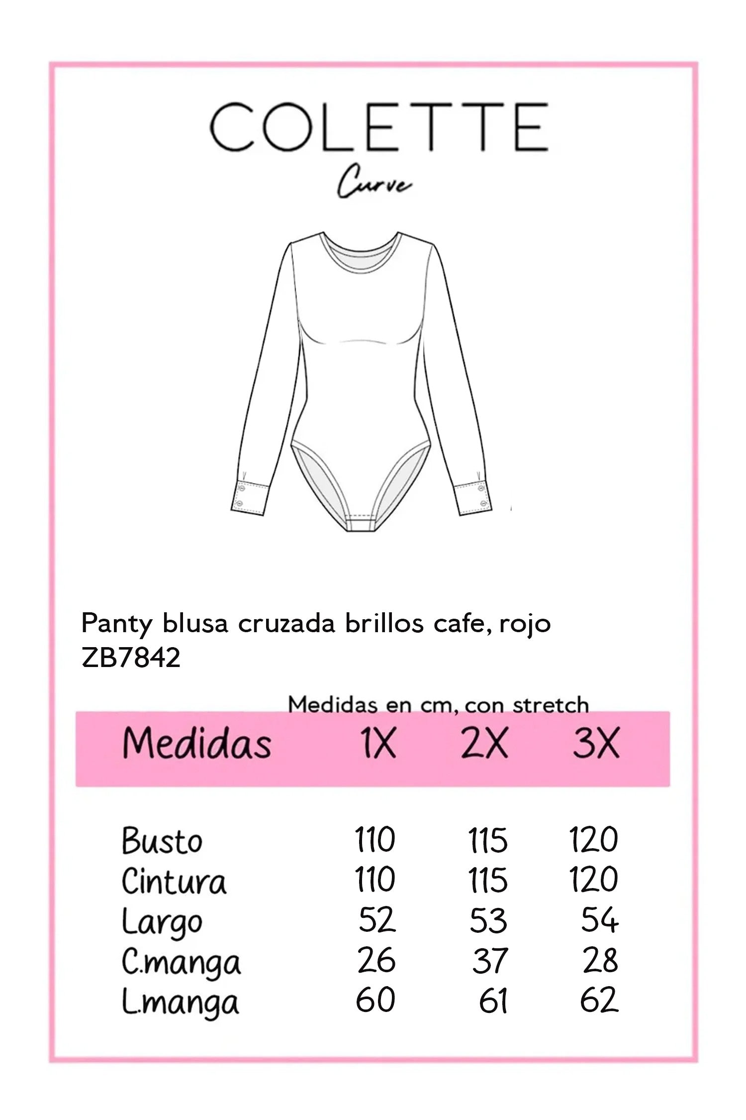 panty blusa cruzada brillos rojo