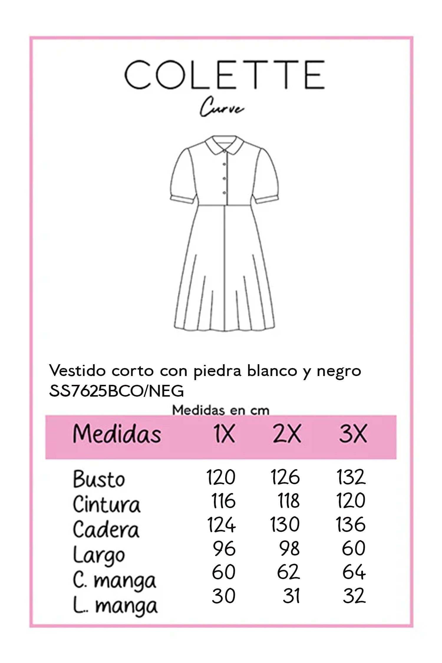 Vestido corto con piedras