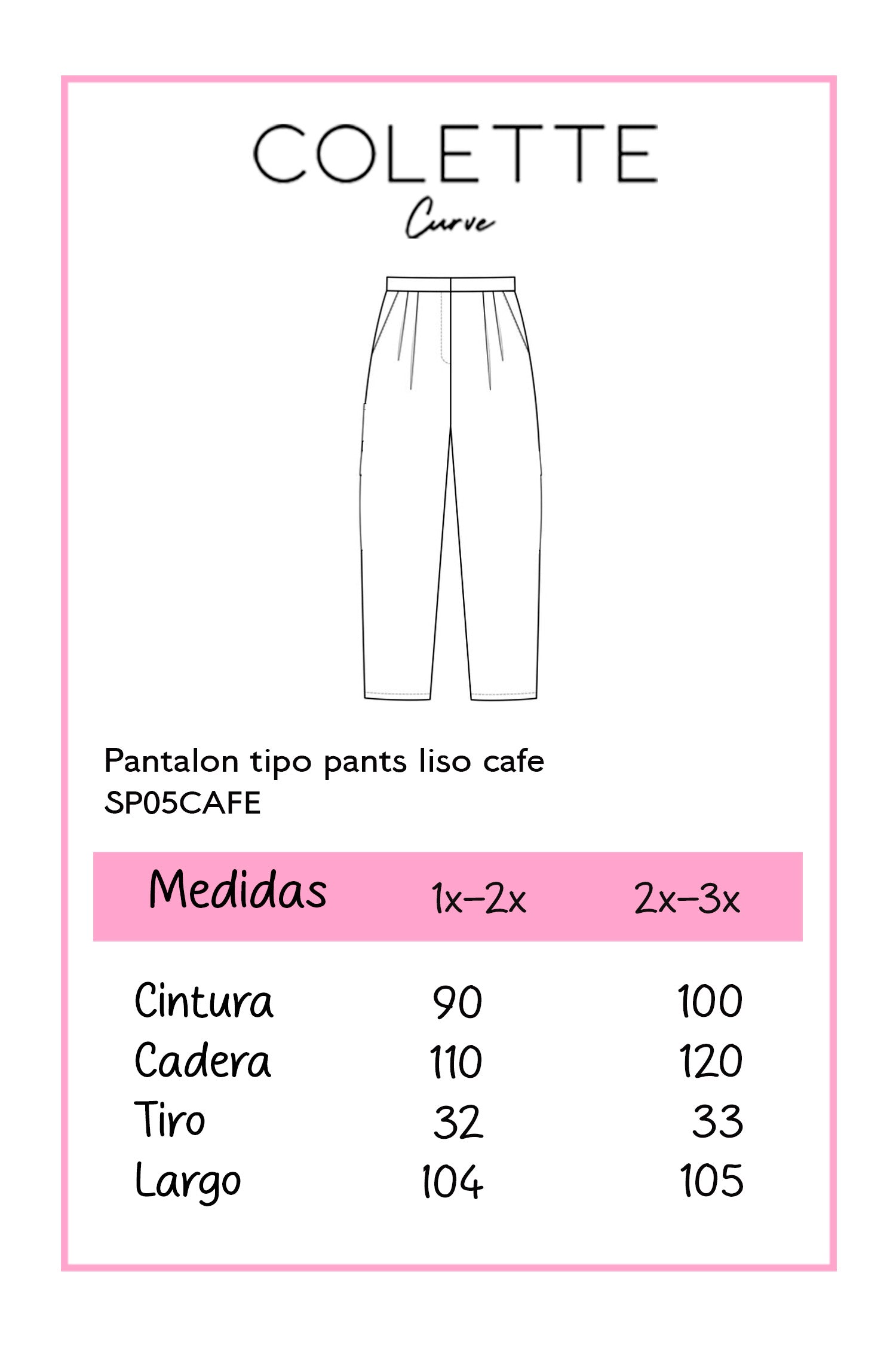 Pantalon tipo pants liso cafe