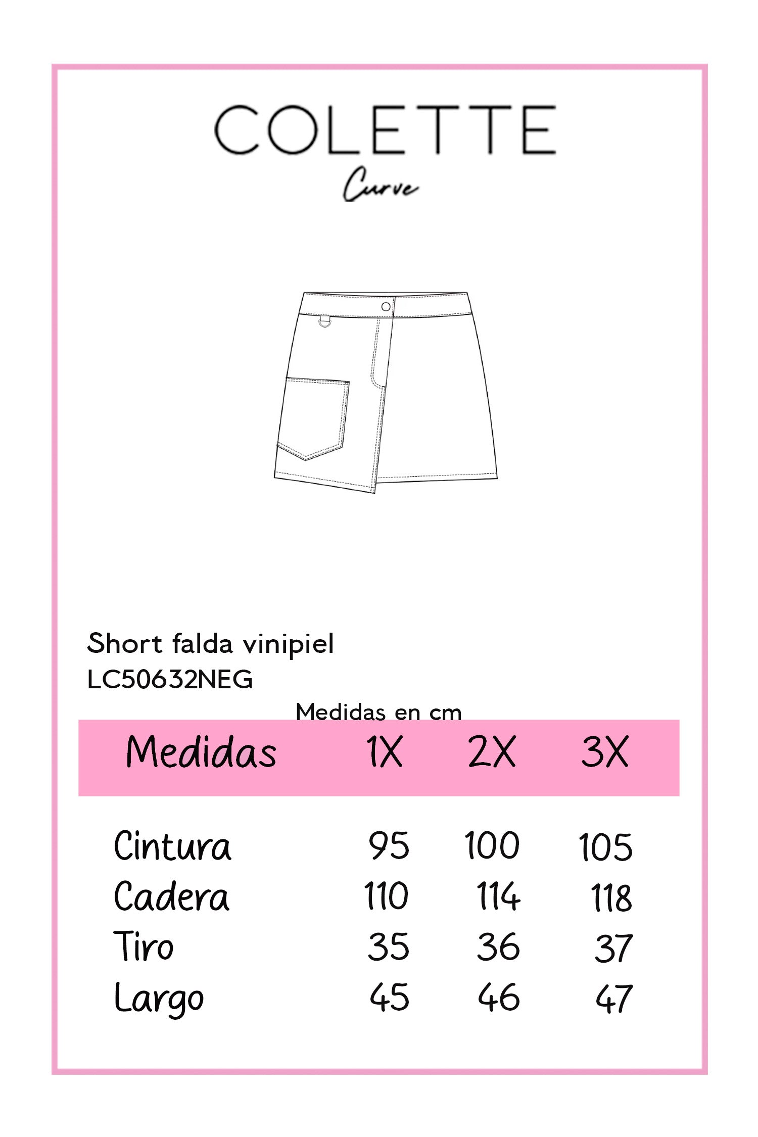 Short falda vinipiel