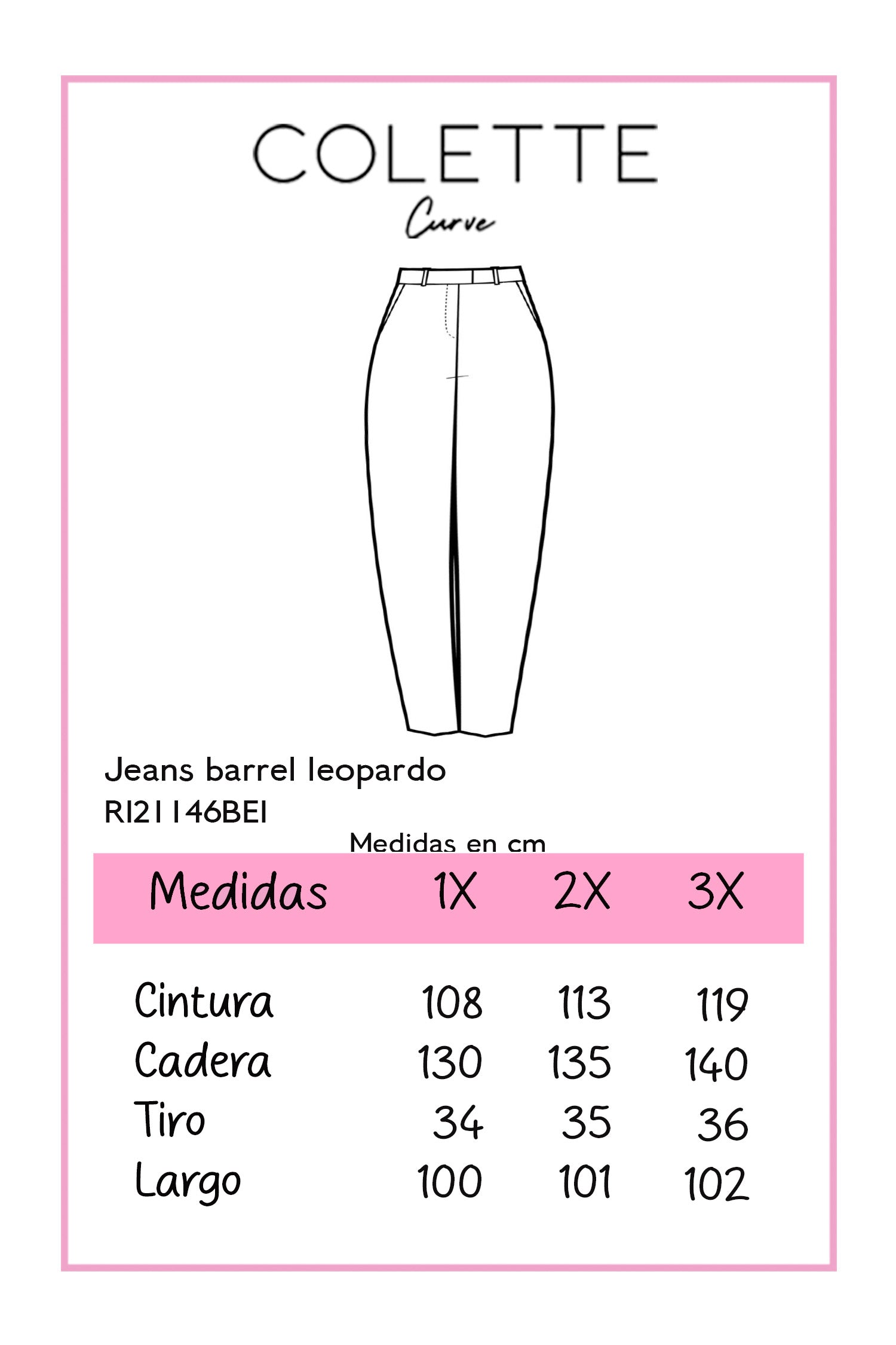Jeans barrel leopardo