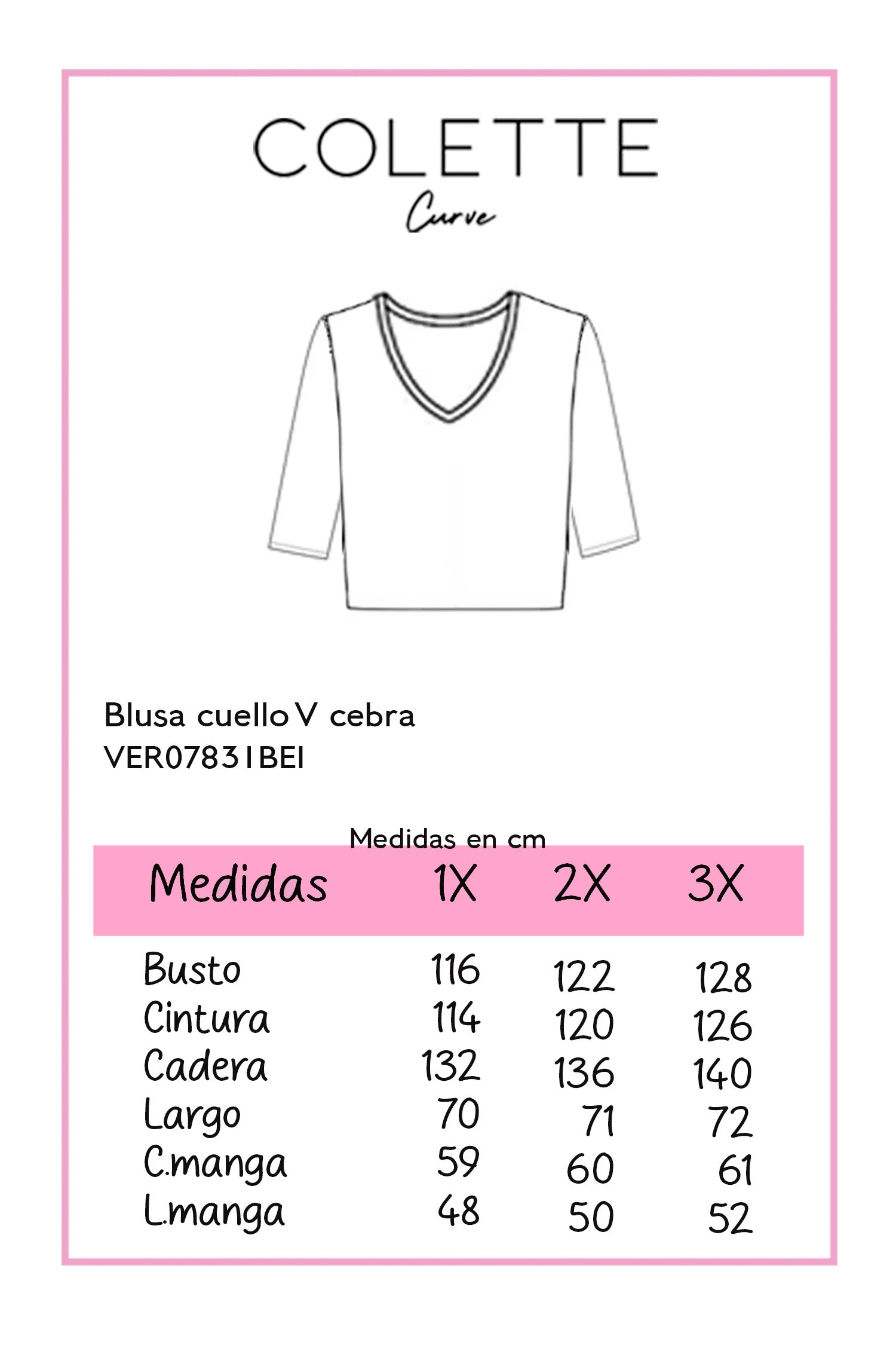 Blusa cuello v cebra