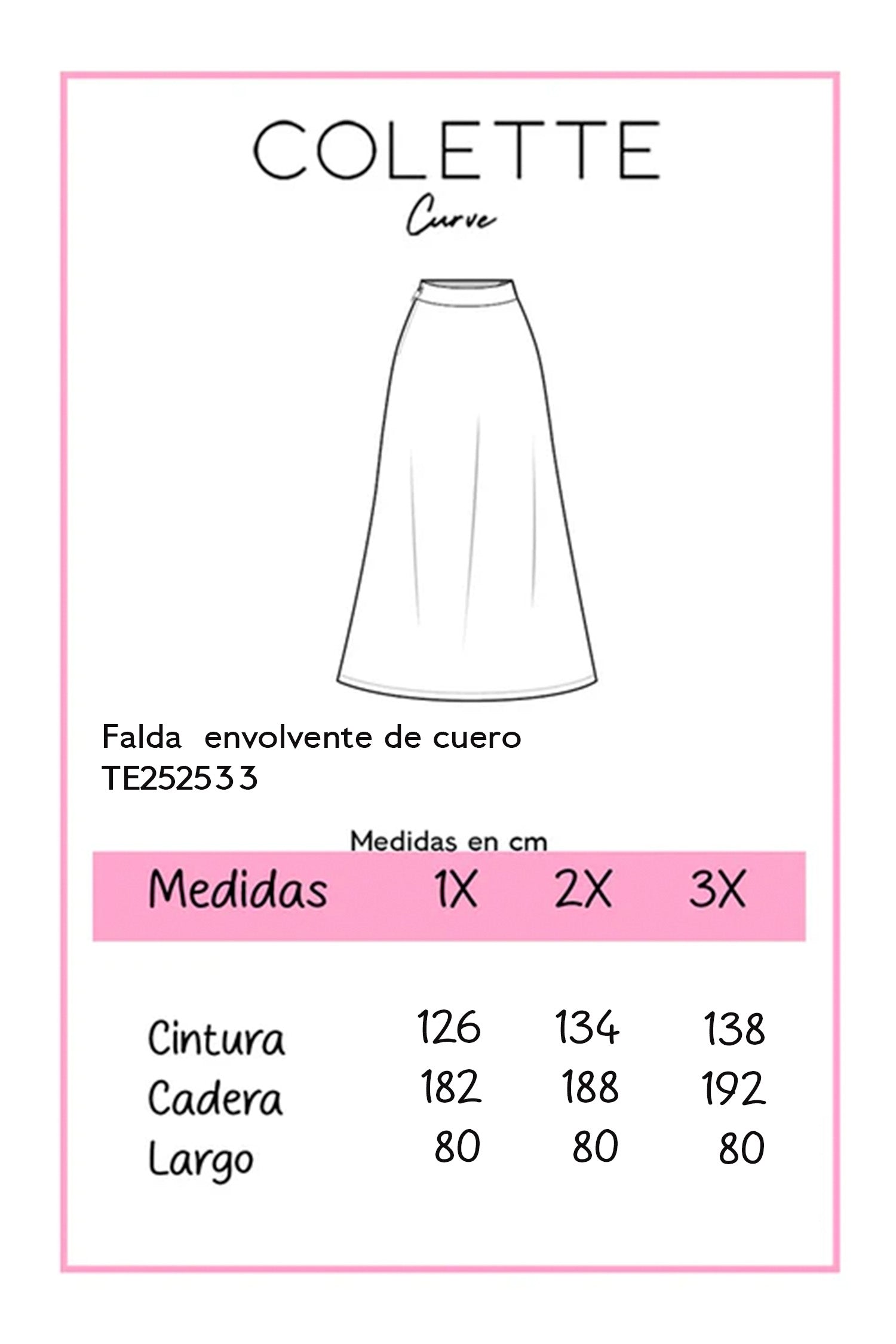 falda envolvente de cuero neg