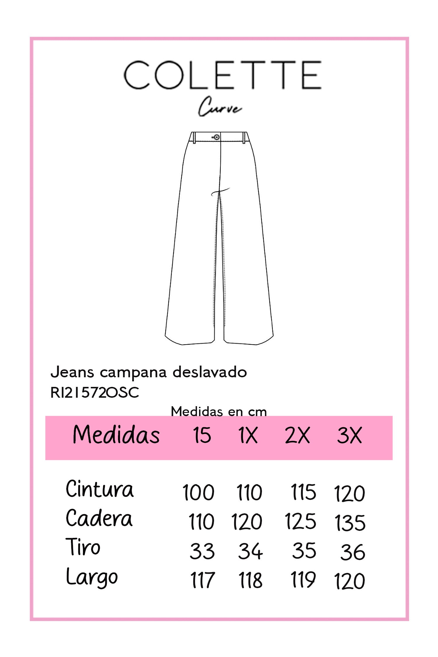 jeans campana deslavado osc