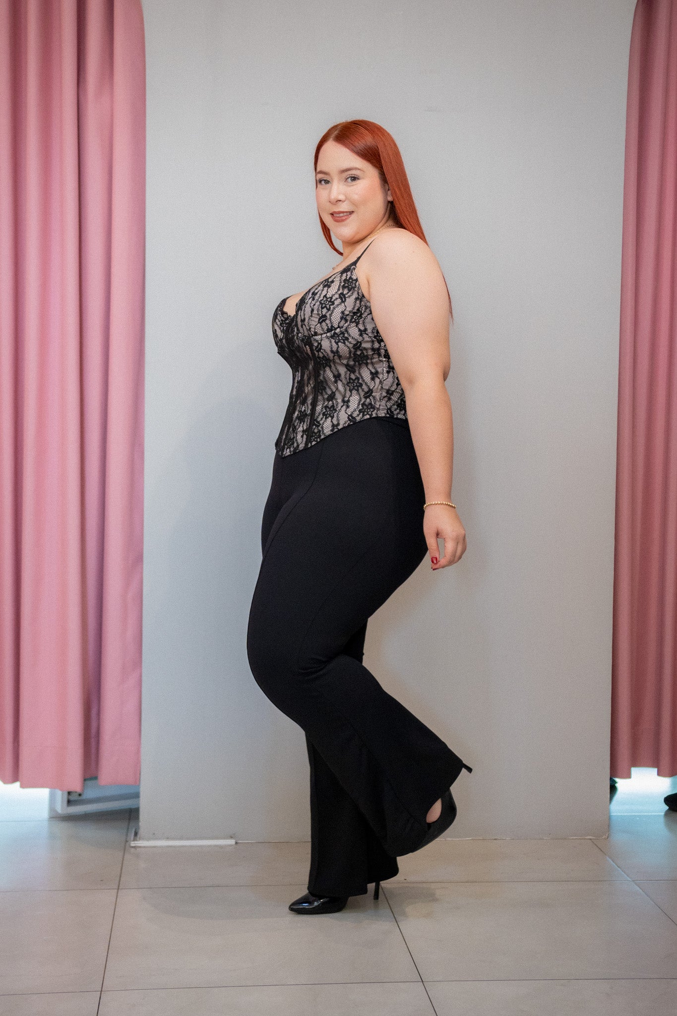 Pantalon vestir campana negro