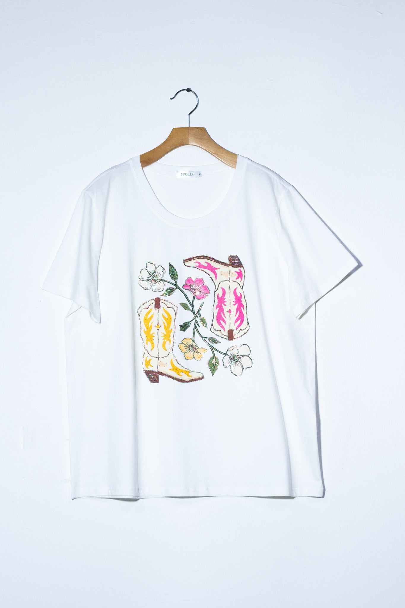 Playera botas y flores bca